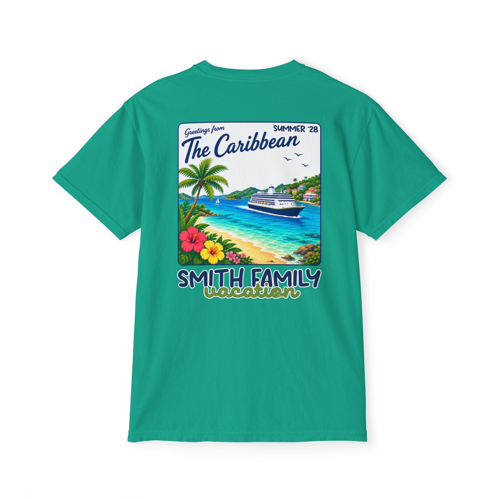 Greetings from the Caribbean Pocket Tee - Suite Escape