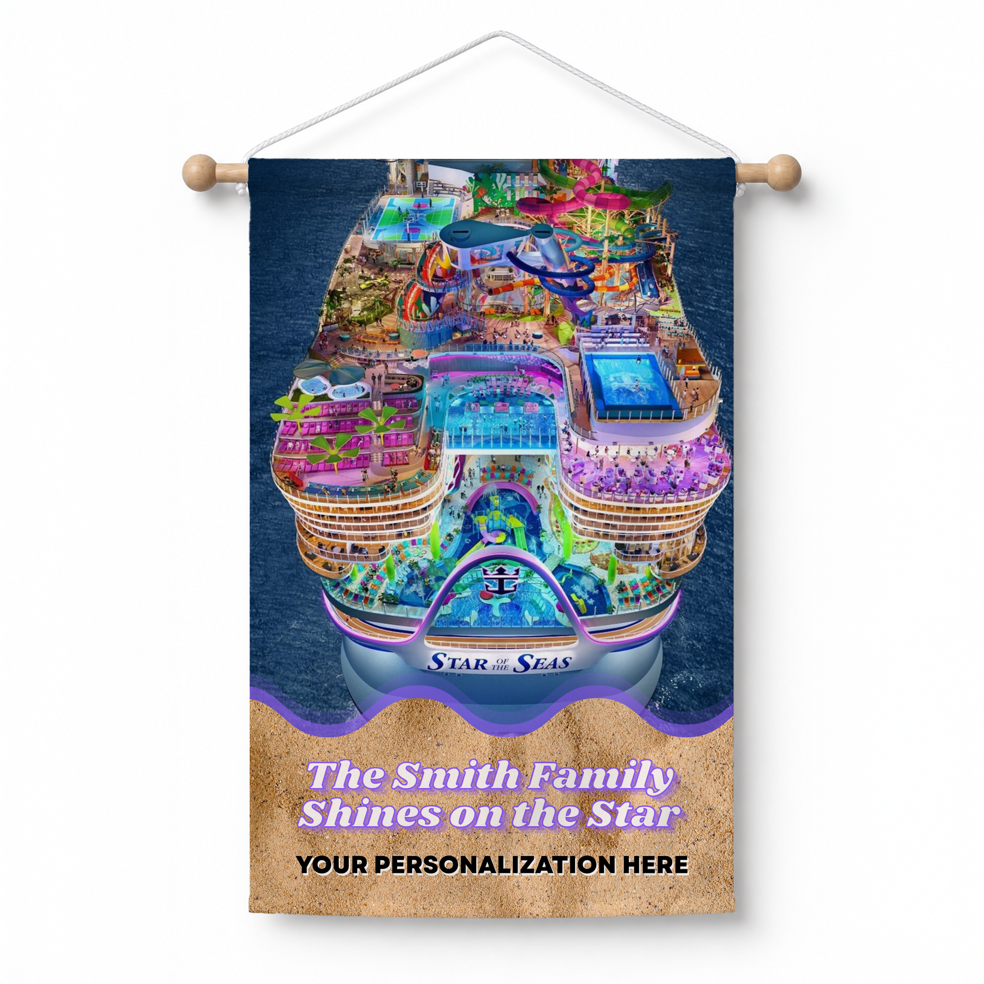 Personalized Regal Caribbean Cabin Door Banner - Star