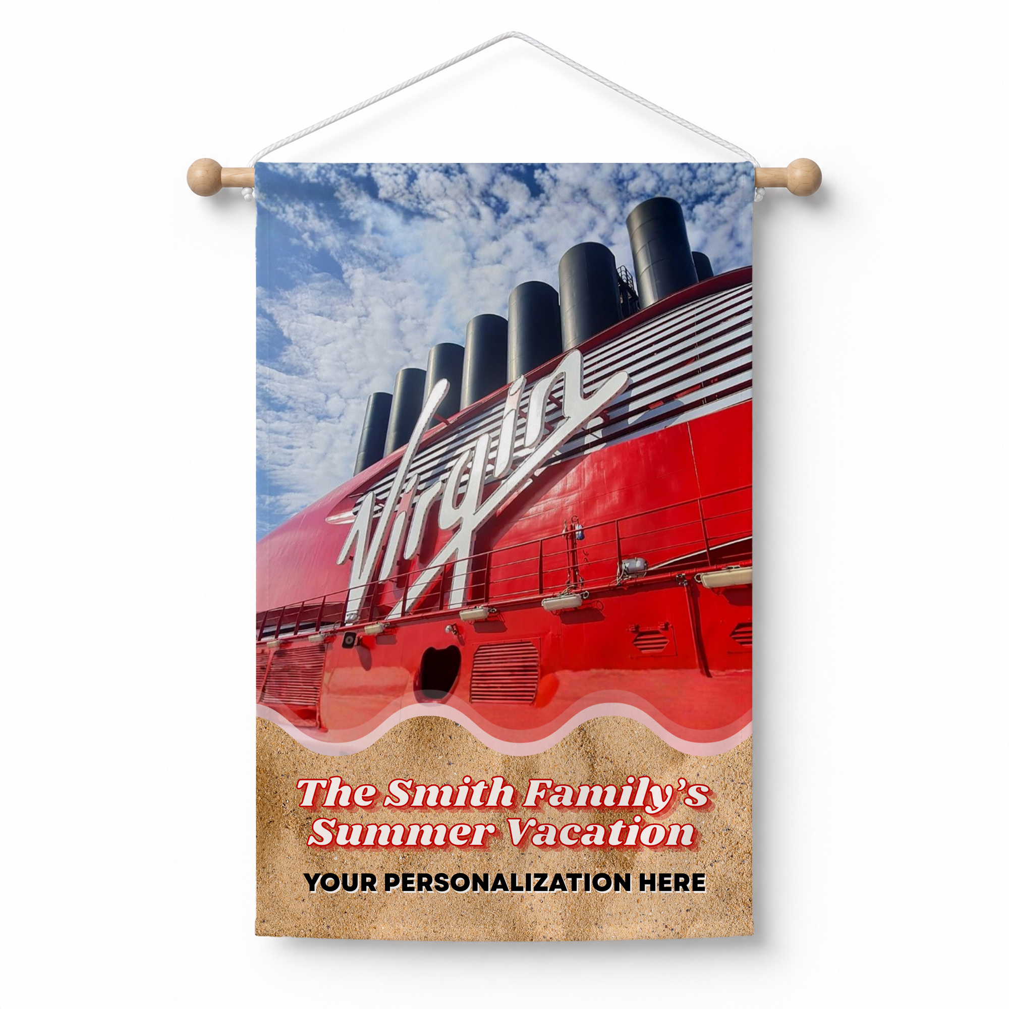 Personalized Maiden Voyages Cabin Door Banner - Smoke Stack