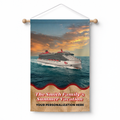 Personalized Maiden Voyages Cabin Door Banner - Sunset
