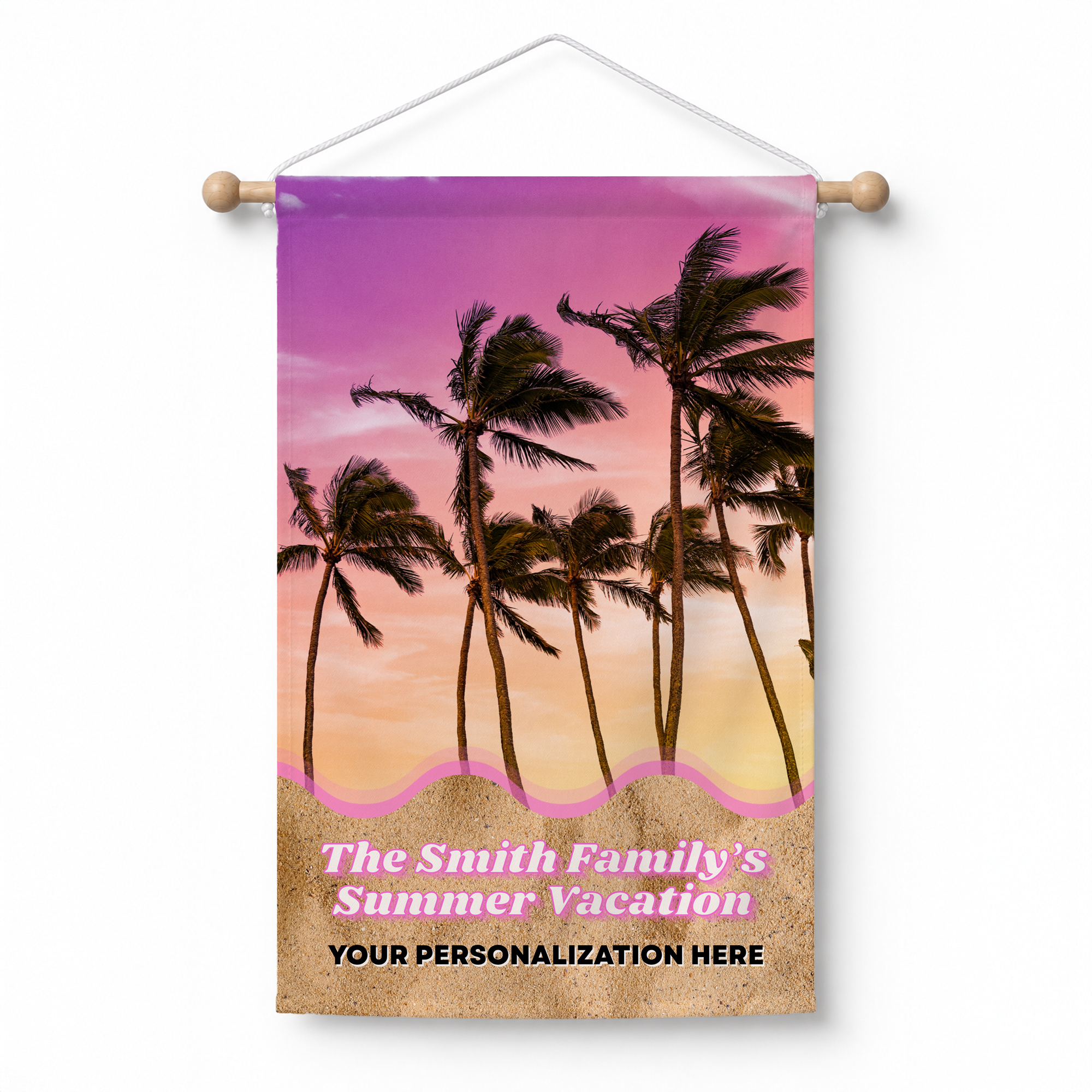 Personalized Cabin Door Banner - Hawaii Sunset