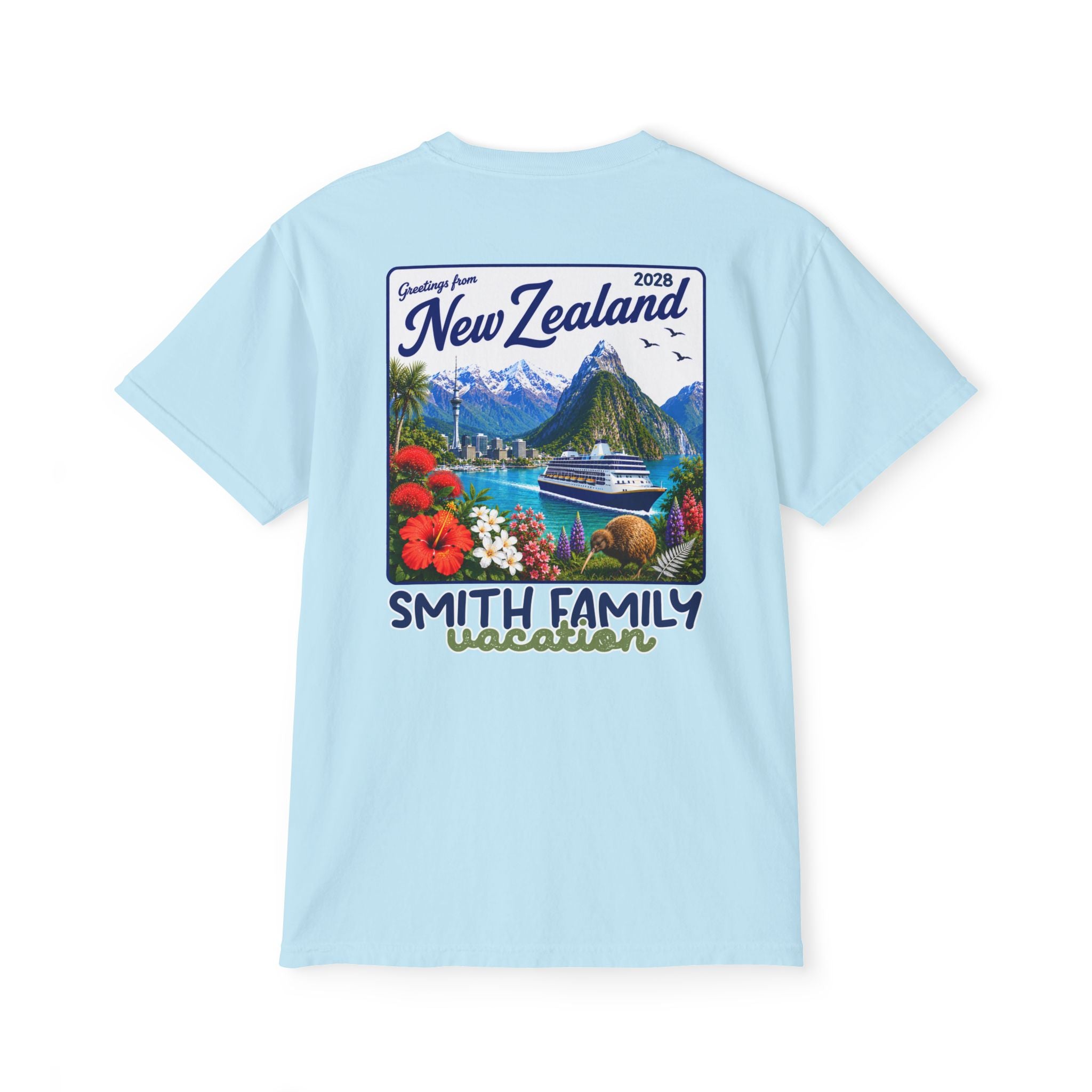 Greetings from New Zealand Pocket Tee - Suite Escape