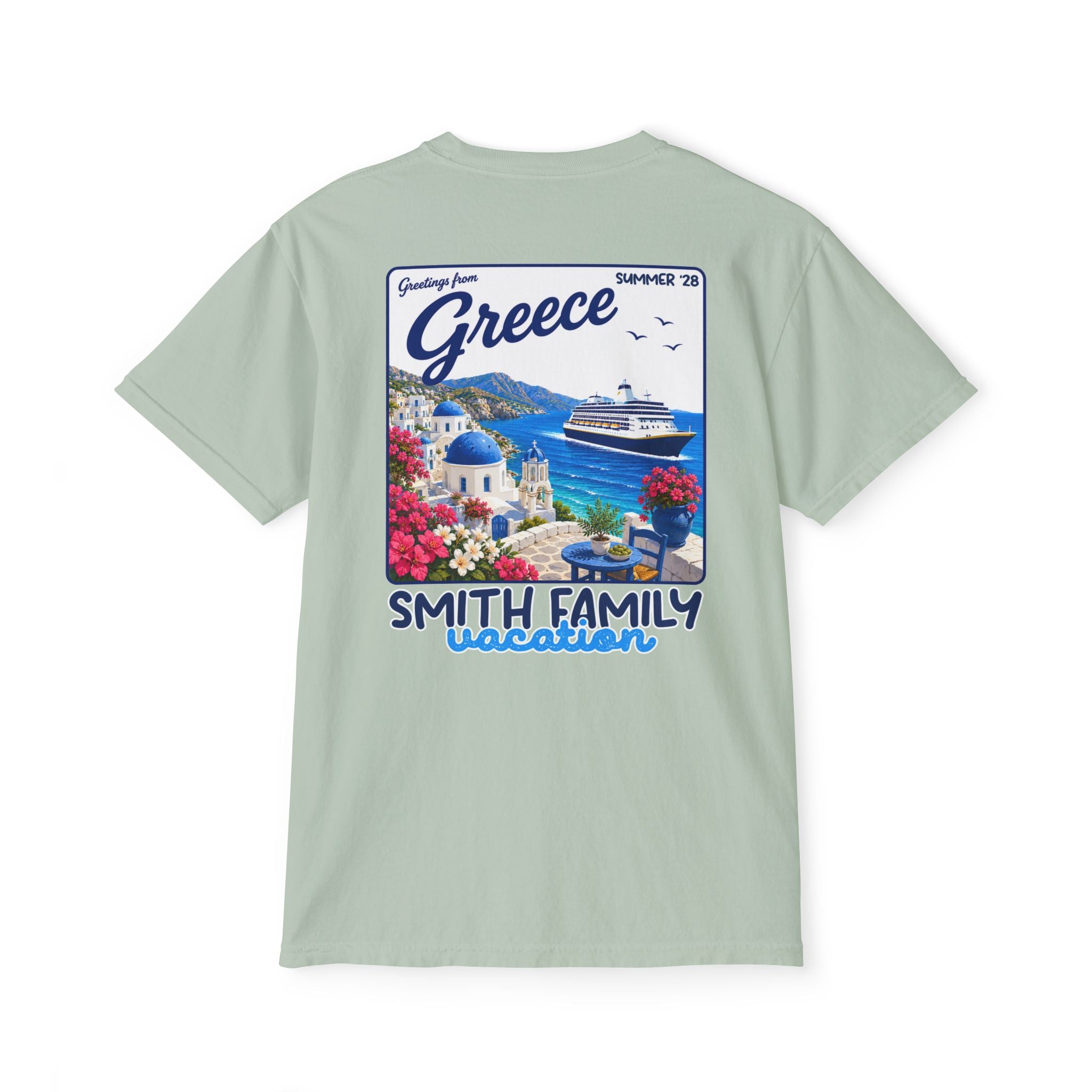 Greetings from Greece Pocket Tee - Suite Escape
