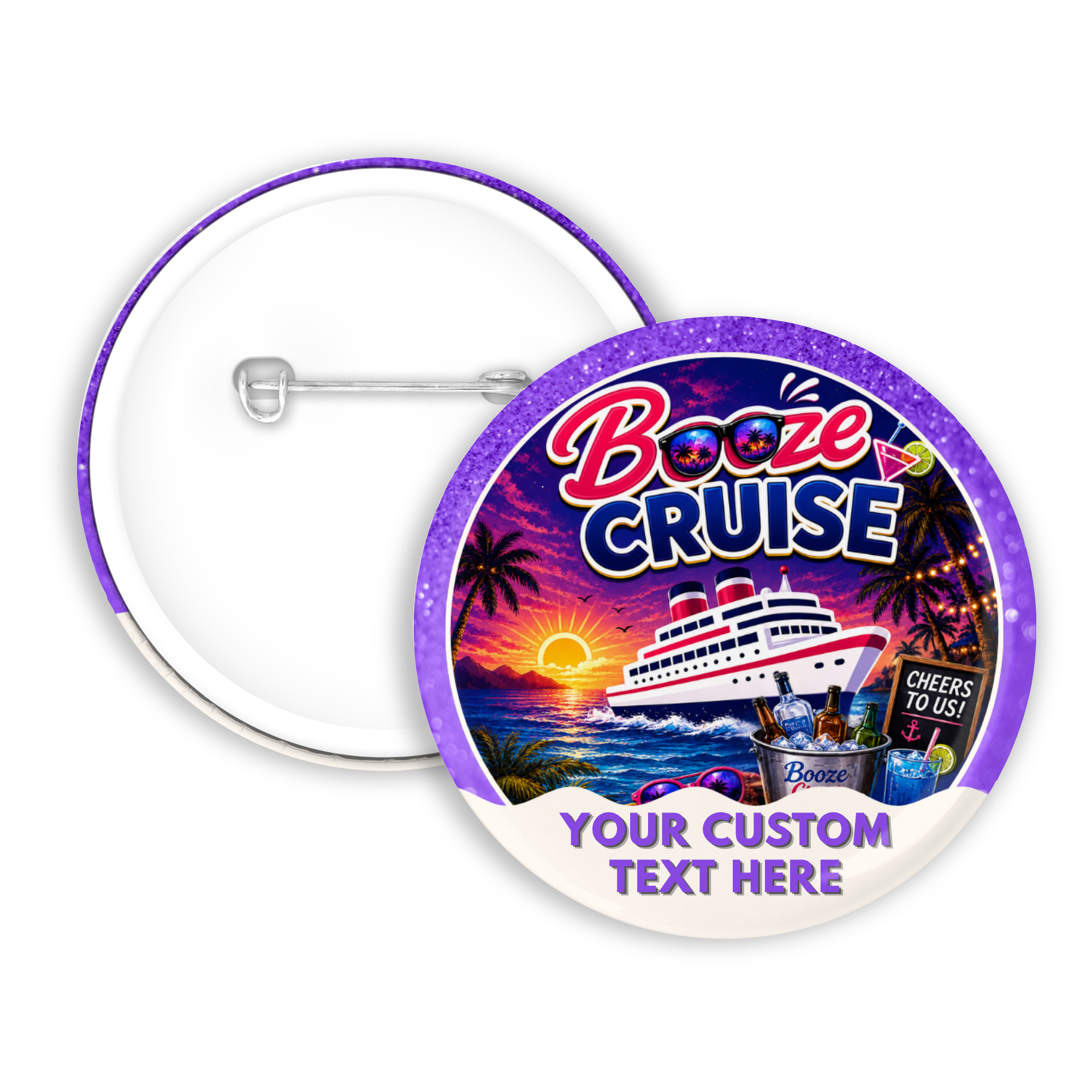 Booze Cruise Pinback Button - Suite Escape