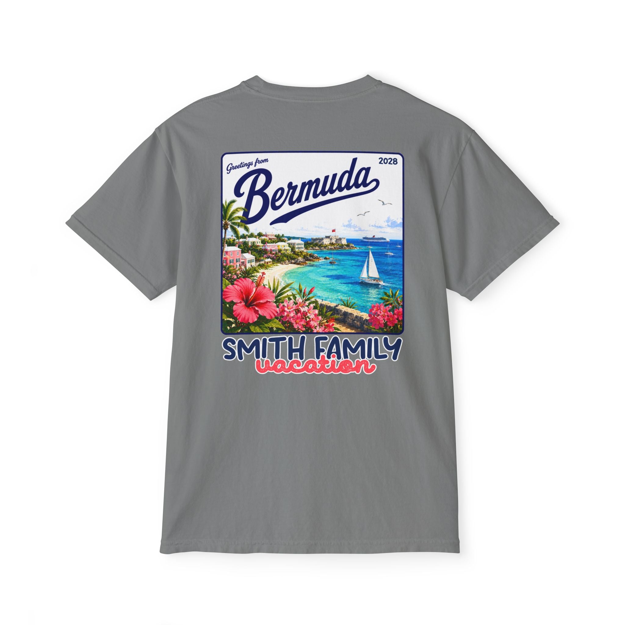 Greetings from Bermuda Pocket Tee - Suite Escape