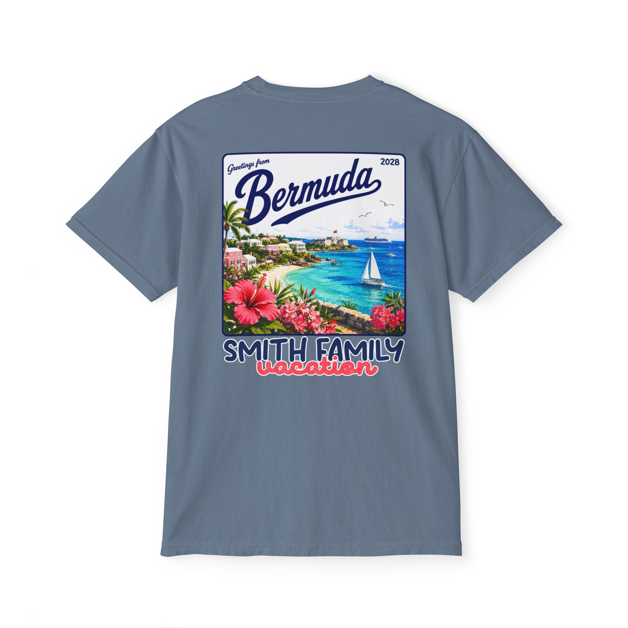 Greetings from Bermuda Pocket Tee - Suite Escape