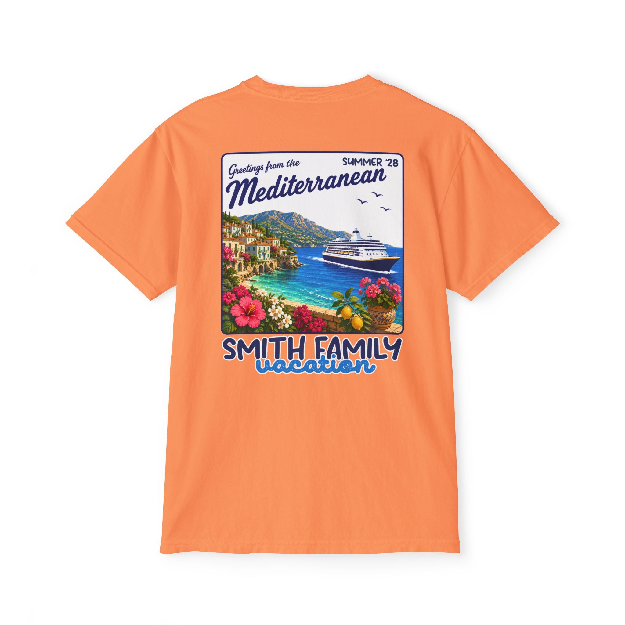 Greetings from the Mediterranean Pocket Tee - Suite Escape