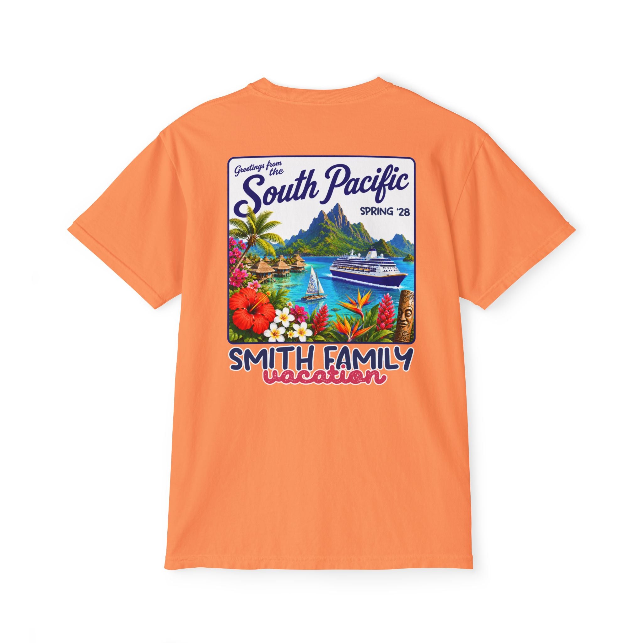 Greetings from the South Pacific Pocket Tee - Suite Escape
