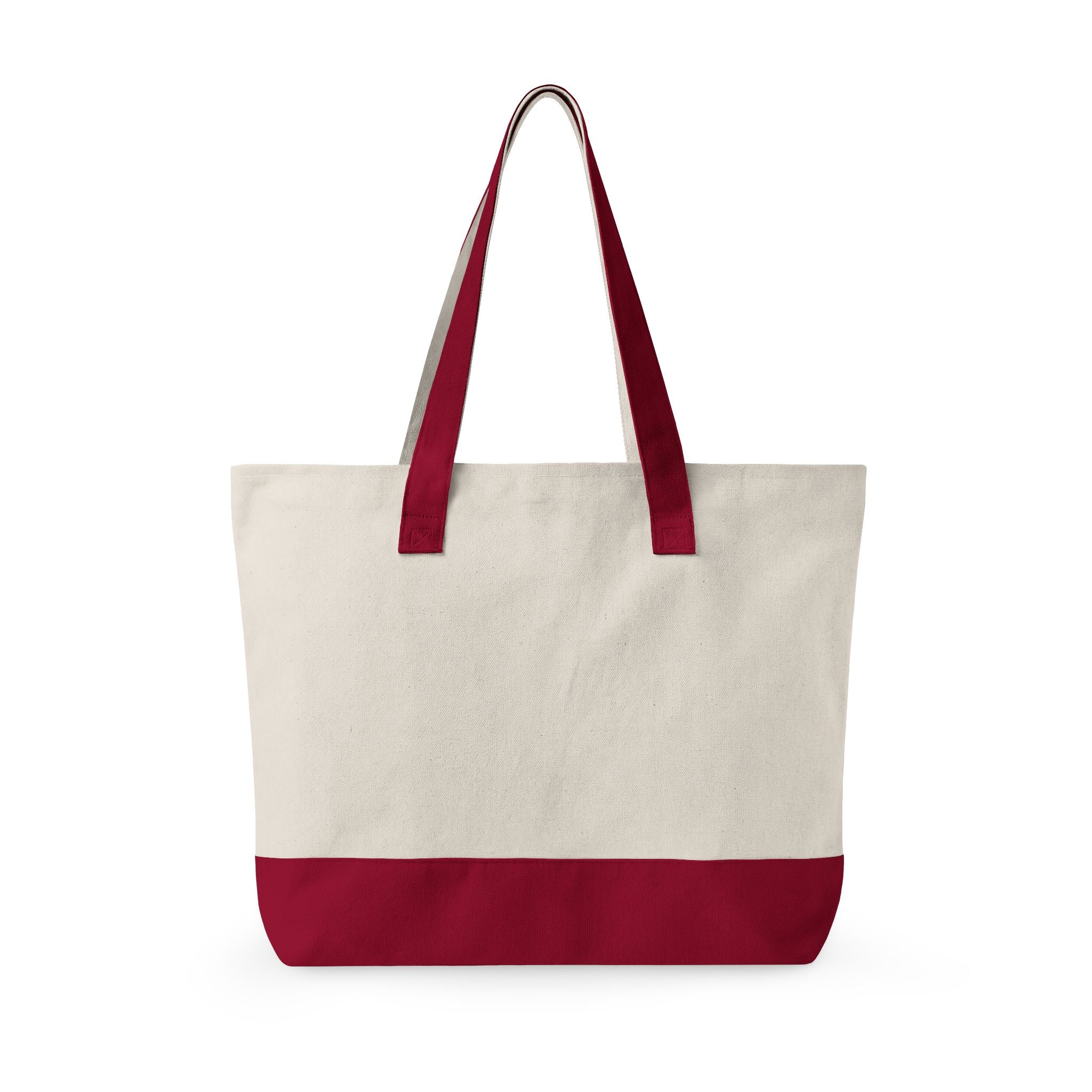 Personalized Zippered Canvas Tote Bag