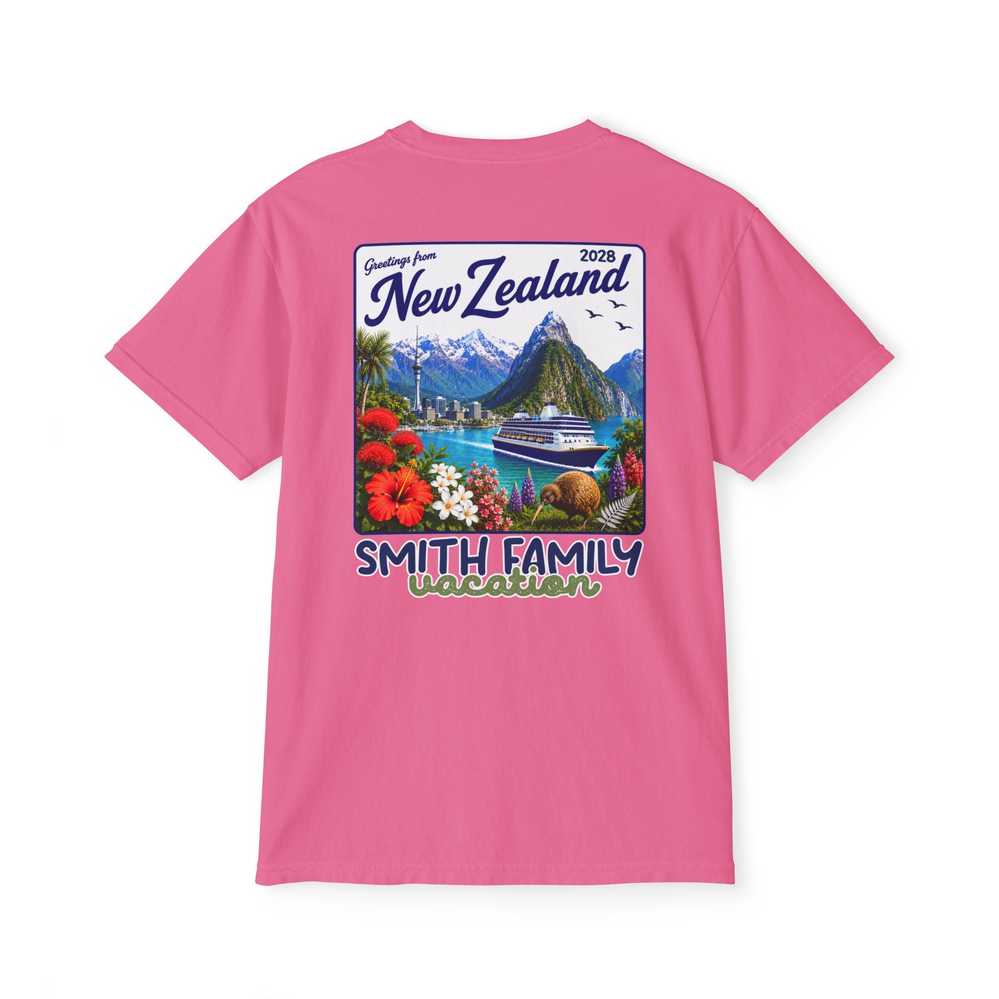 Greetings from New Zealand Pocket Tee - Suite Escape