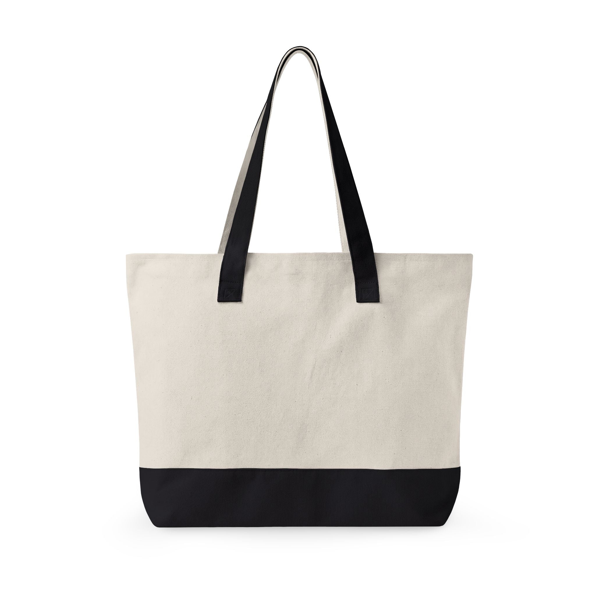 Personalized Zippered Canvas Tote Bag