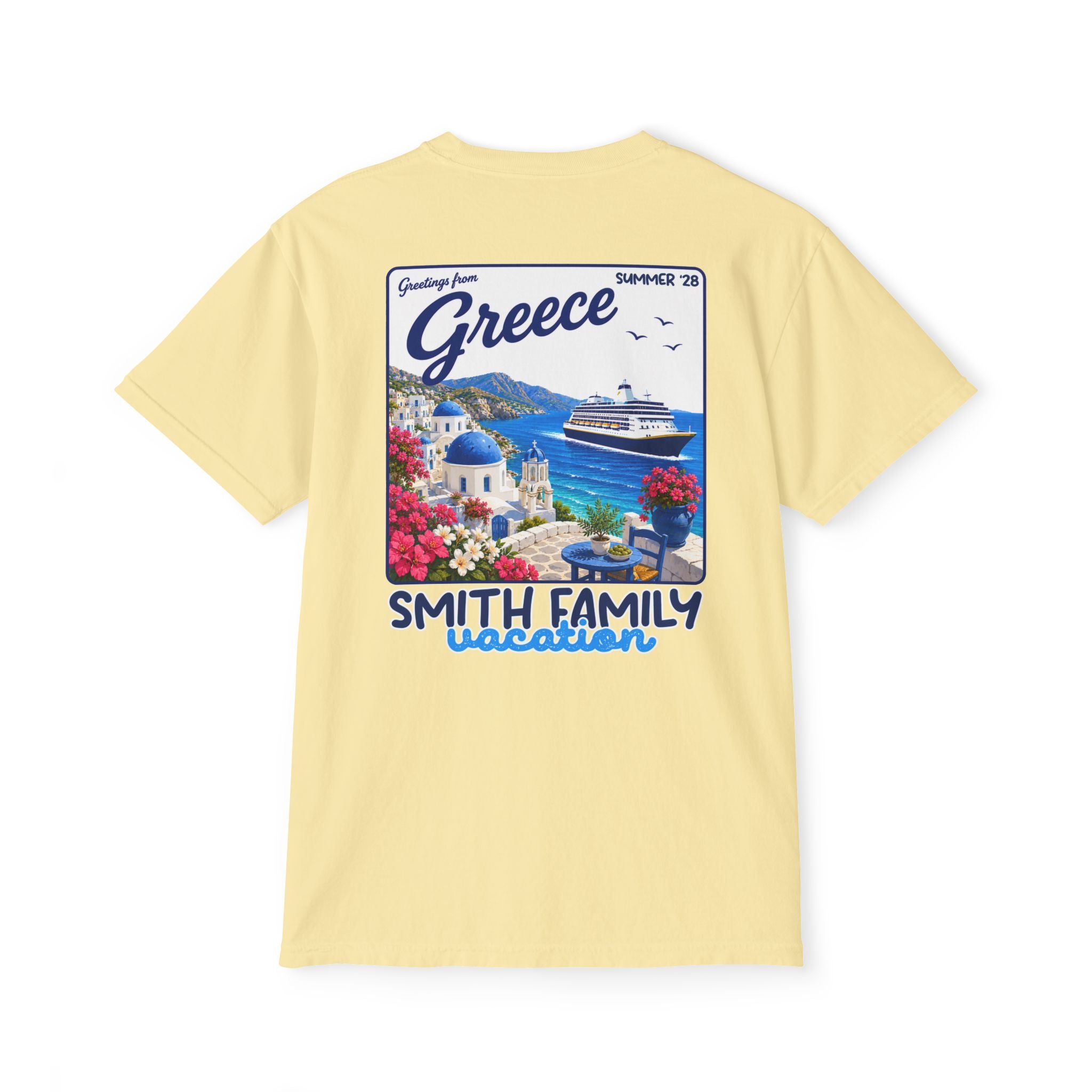 Greetings from Greece Pocket Tee - Suite Escape