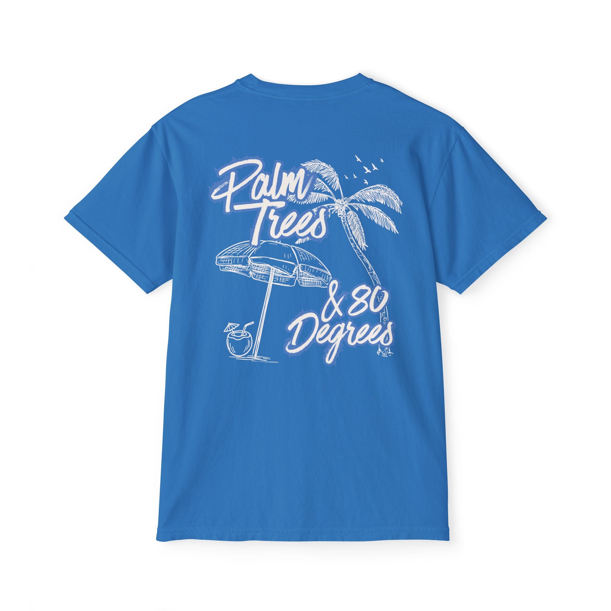 Palm Trees & 80 Degrees Pocket Tee - Suite Escape