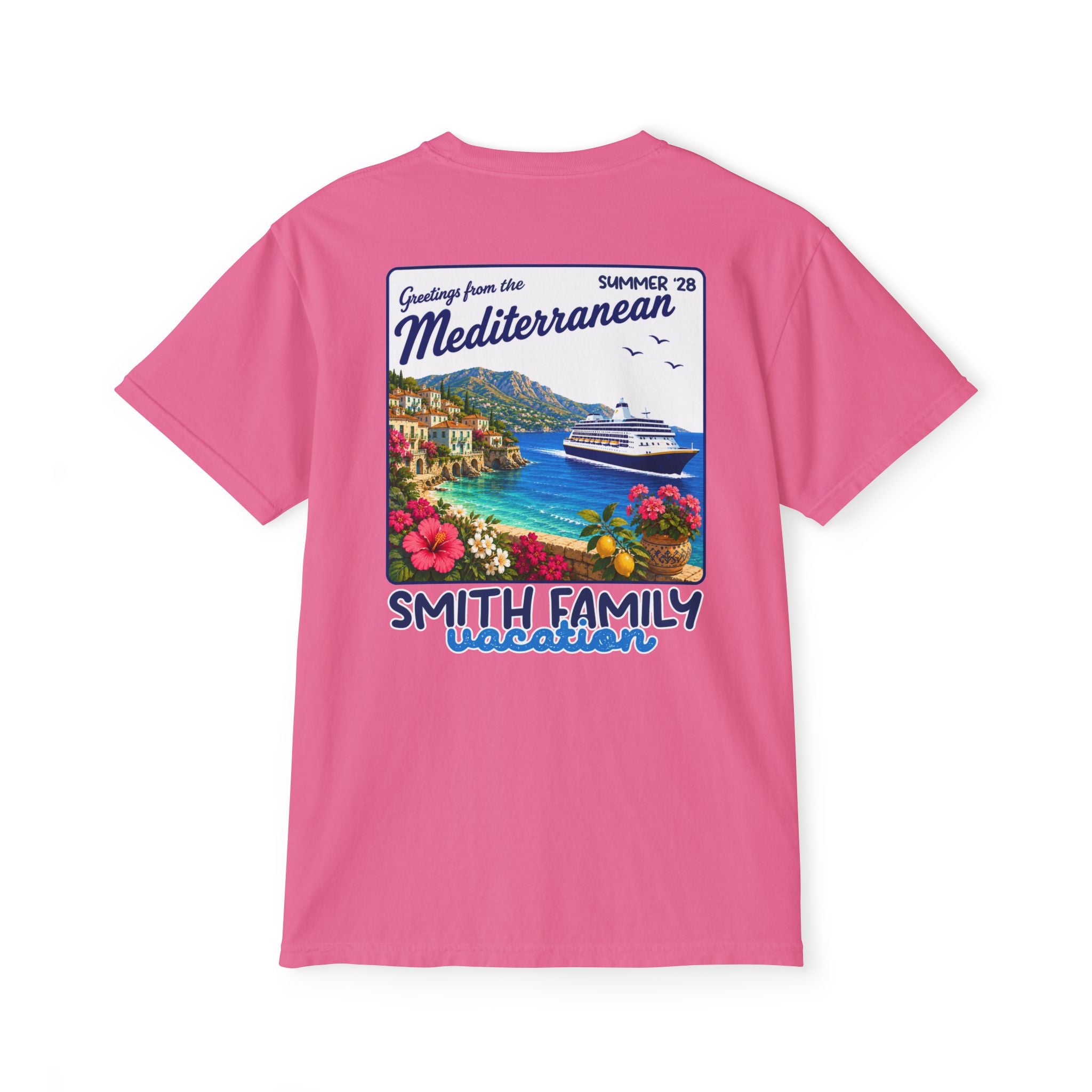Greetings from the Mediterranean Pocket Tee - Suite Escape