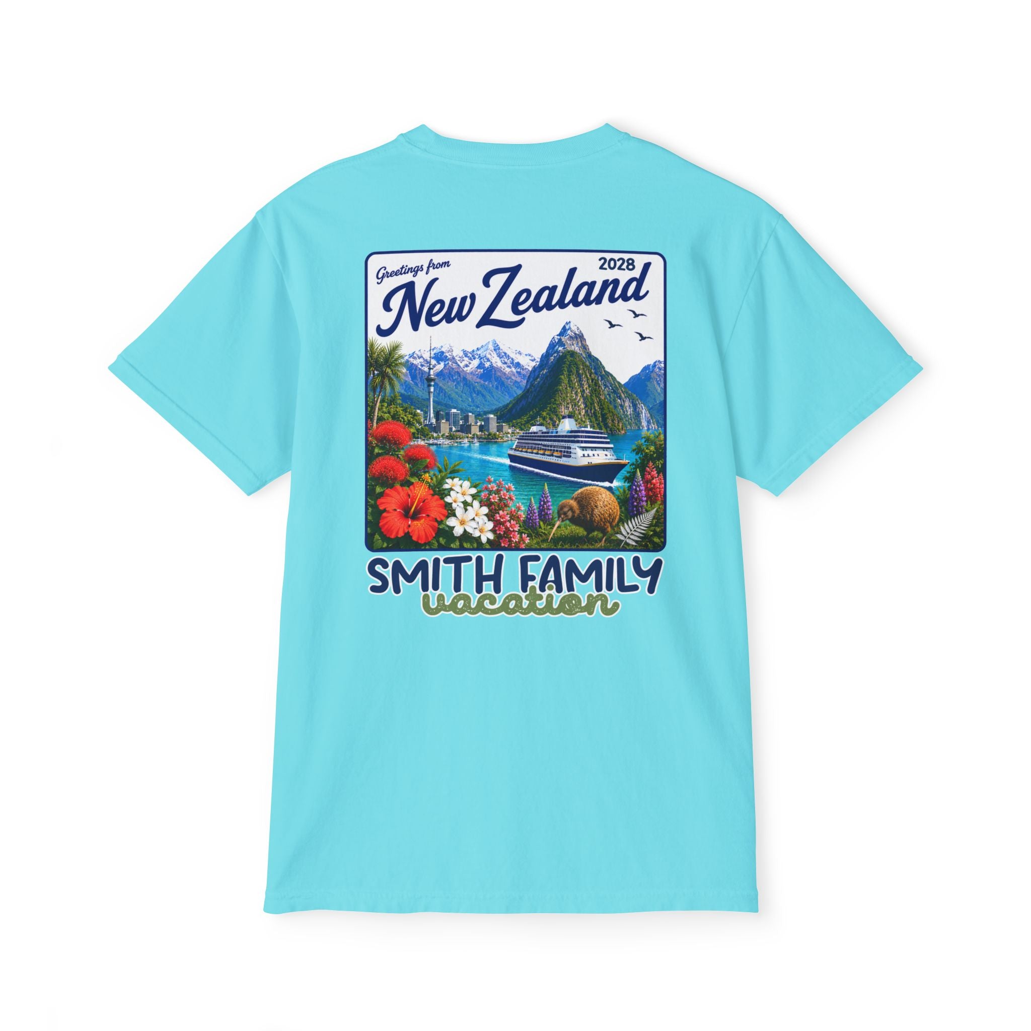 Greetings from New Zealand Pocket Tee - Suite Escape