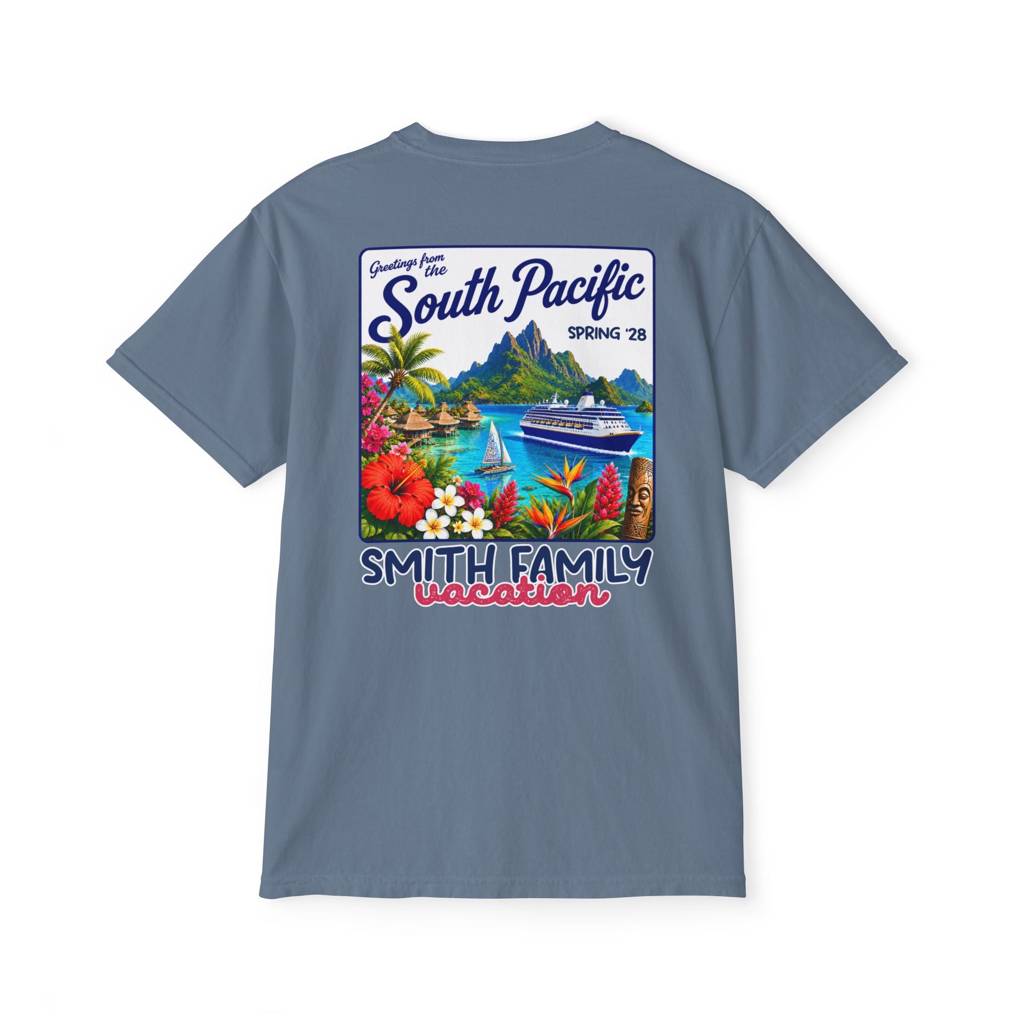 Greetings from the South Pacific Pocket Tee - Suite Escape