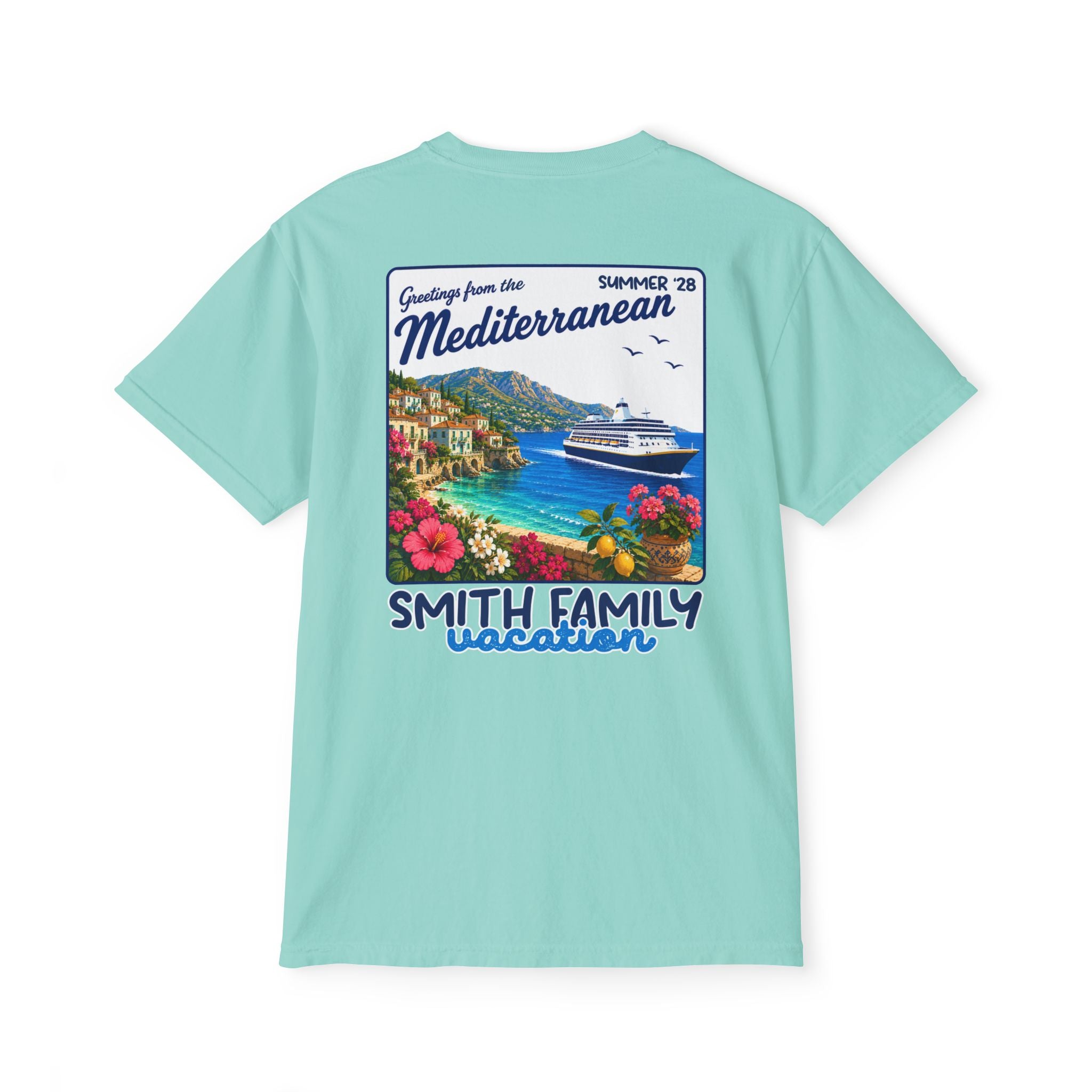 Greetings from the Mediterranean Pocket Tee - Suite Escape