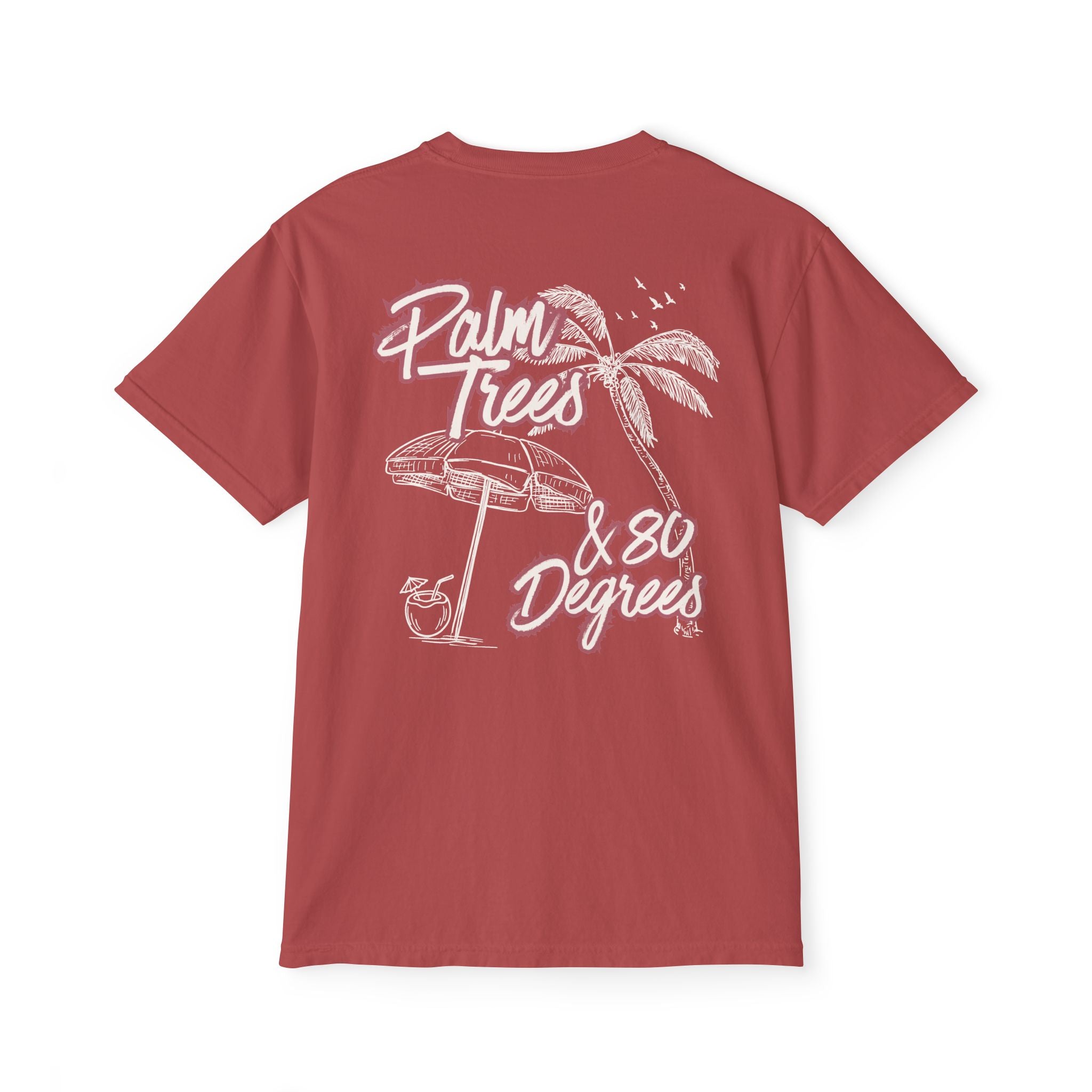 Palm Trees & 80 Degrees Pocket Tee - Suite Escape