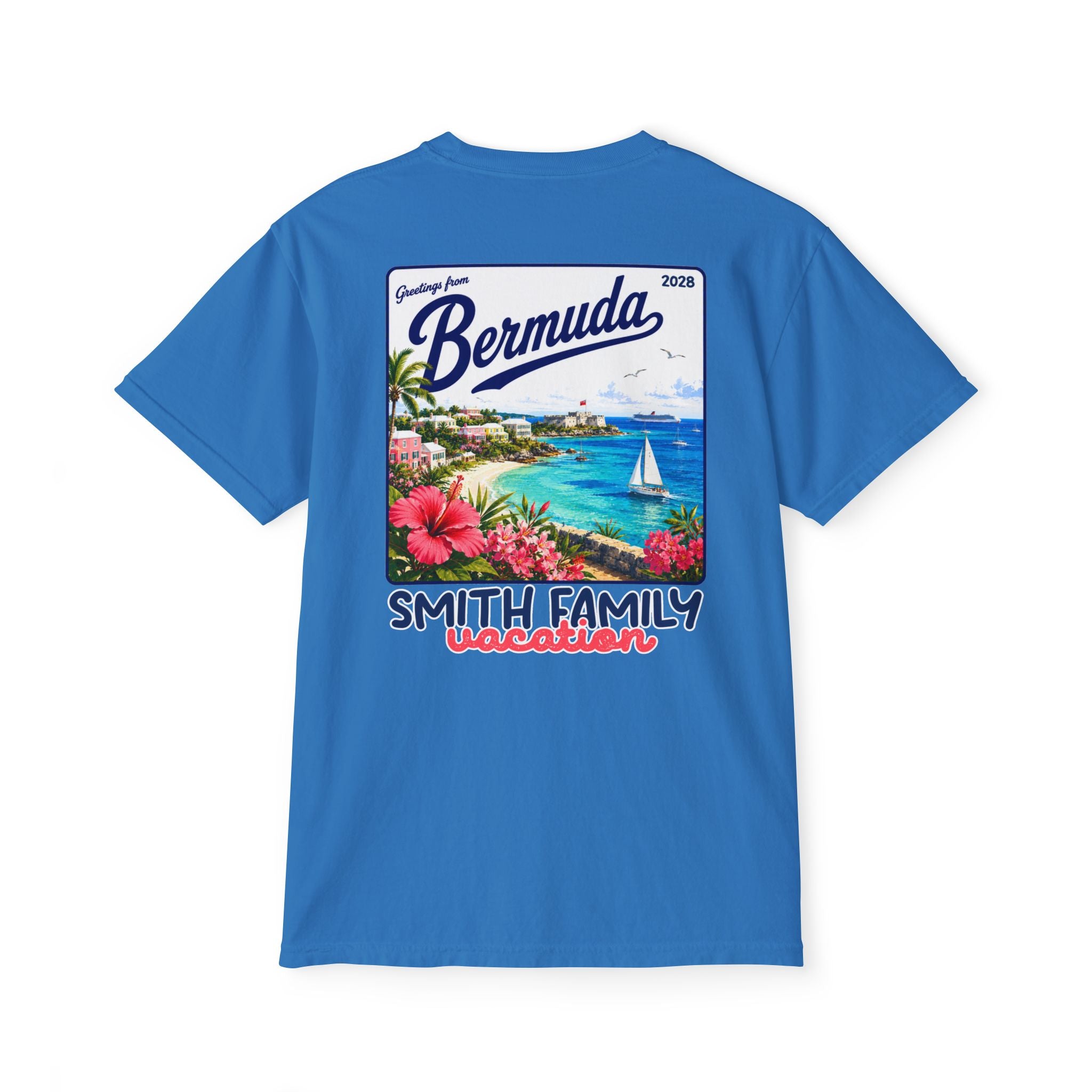 Greetings from Bermuda Pocket Tee - Suite Escape