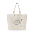 Personalized Zippered Canvas Tote Bag