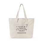 Personalized Zippered Canvas Tote Bag