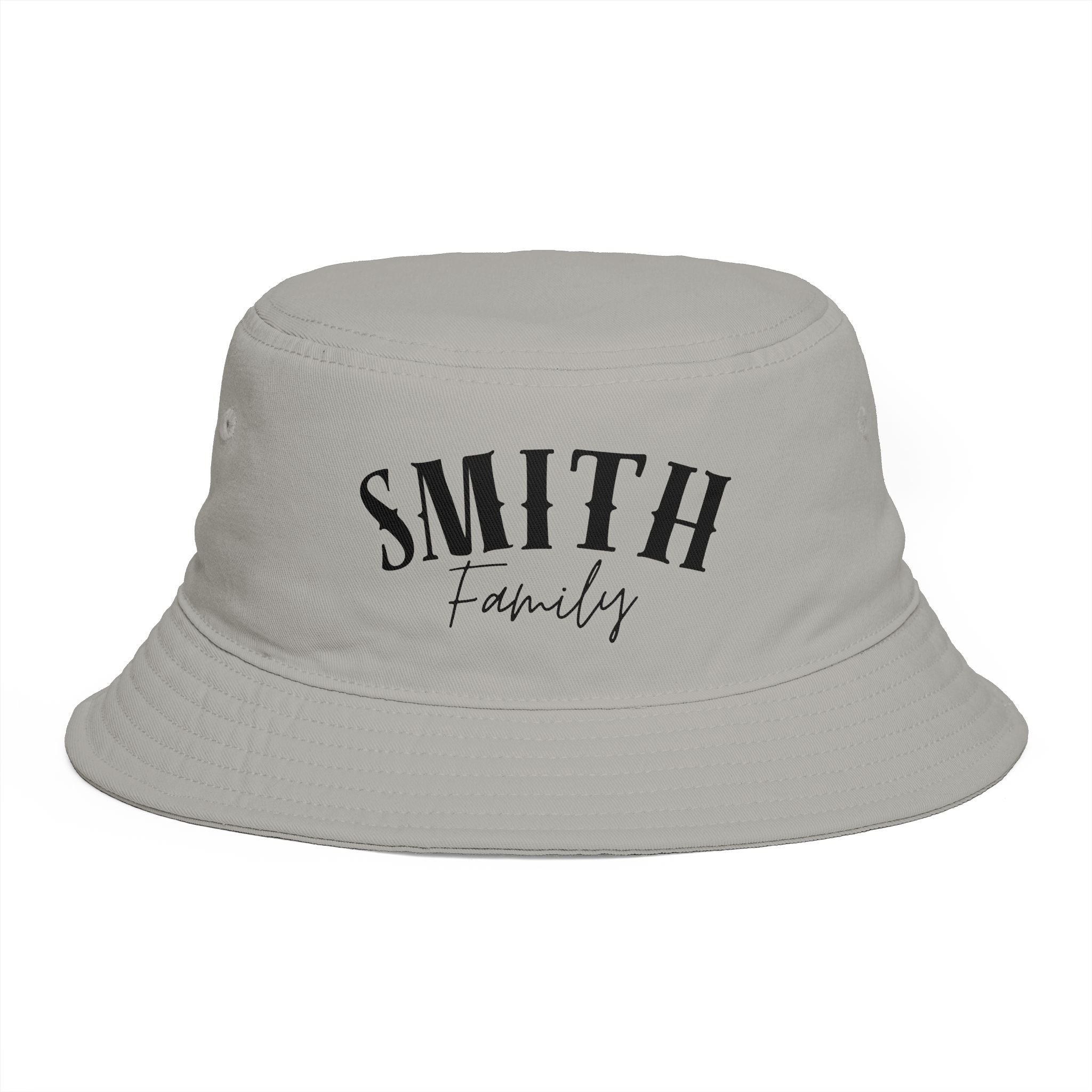 Personalized Curved Text Bucket Hat