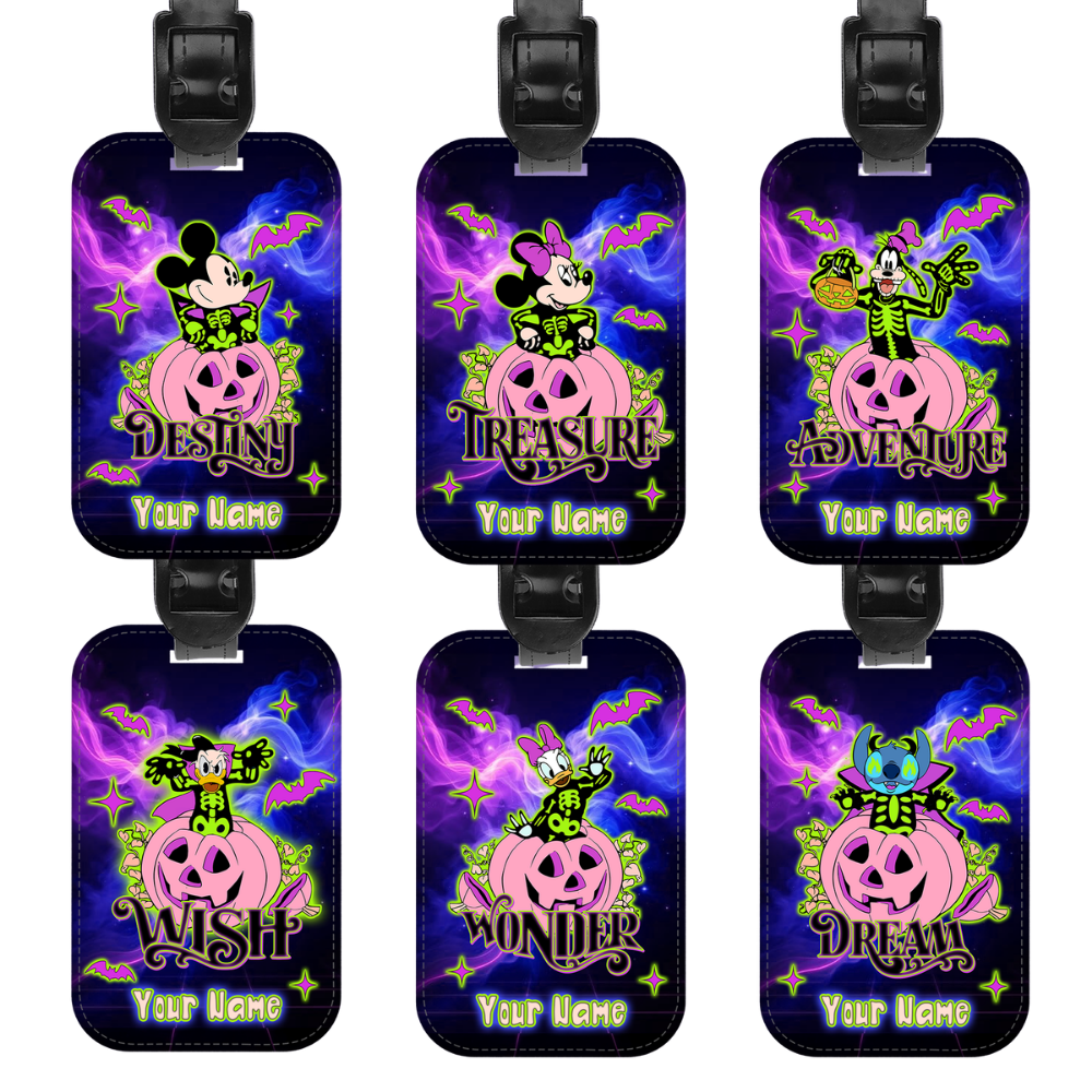 Magical Cruise Line Halloween Luggage Tag - Classic Characters