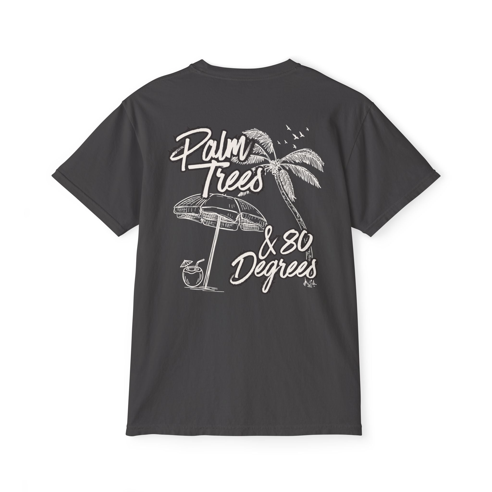 Palm Trees & 80 Degrees Pocket Tee - Suite Escape