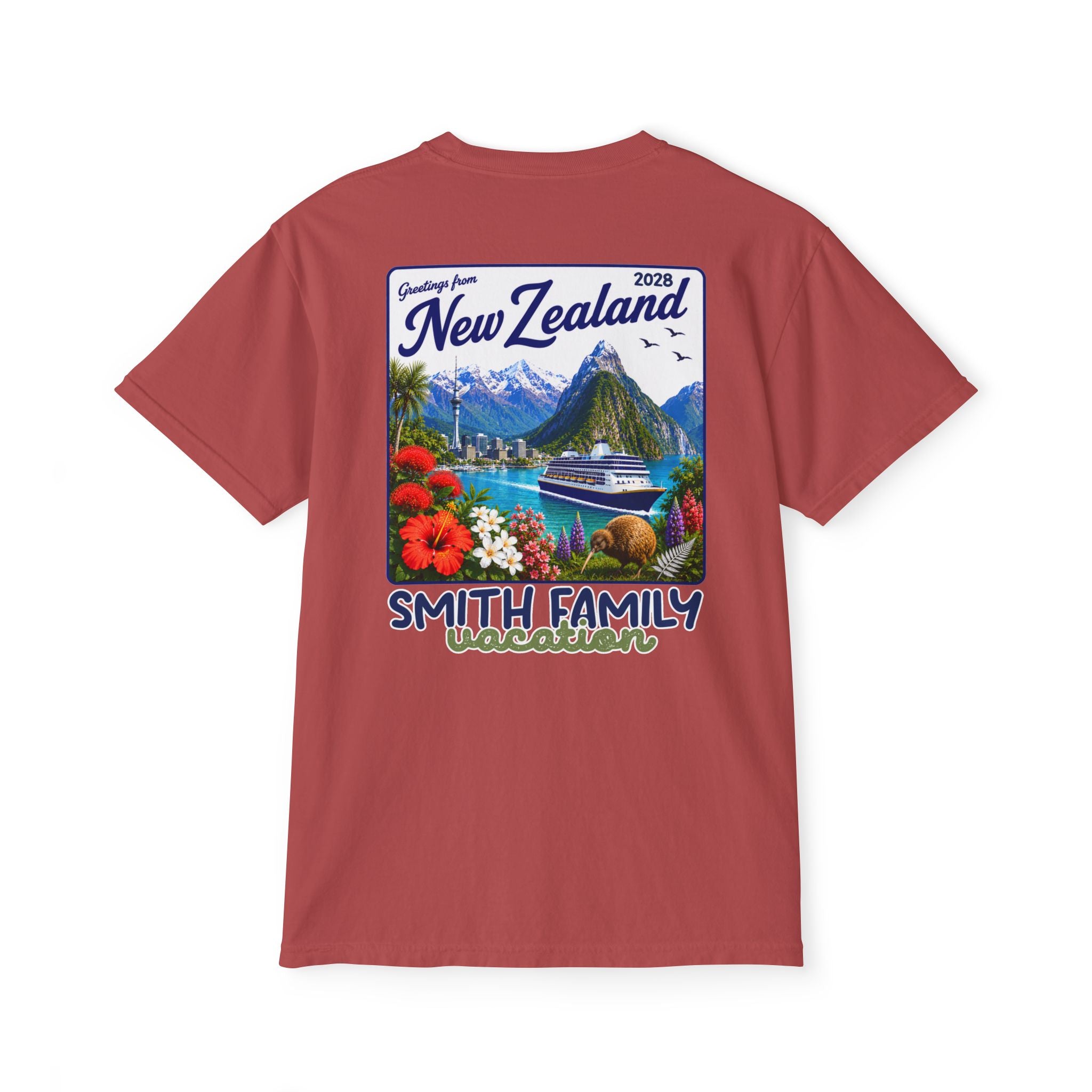 Greetings from New Zealand Pocket Tee - Suite Escape