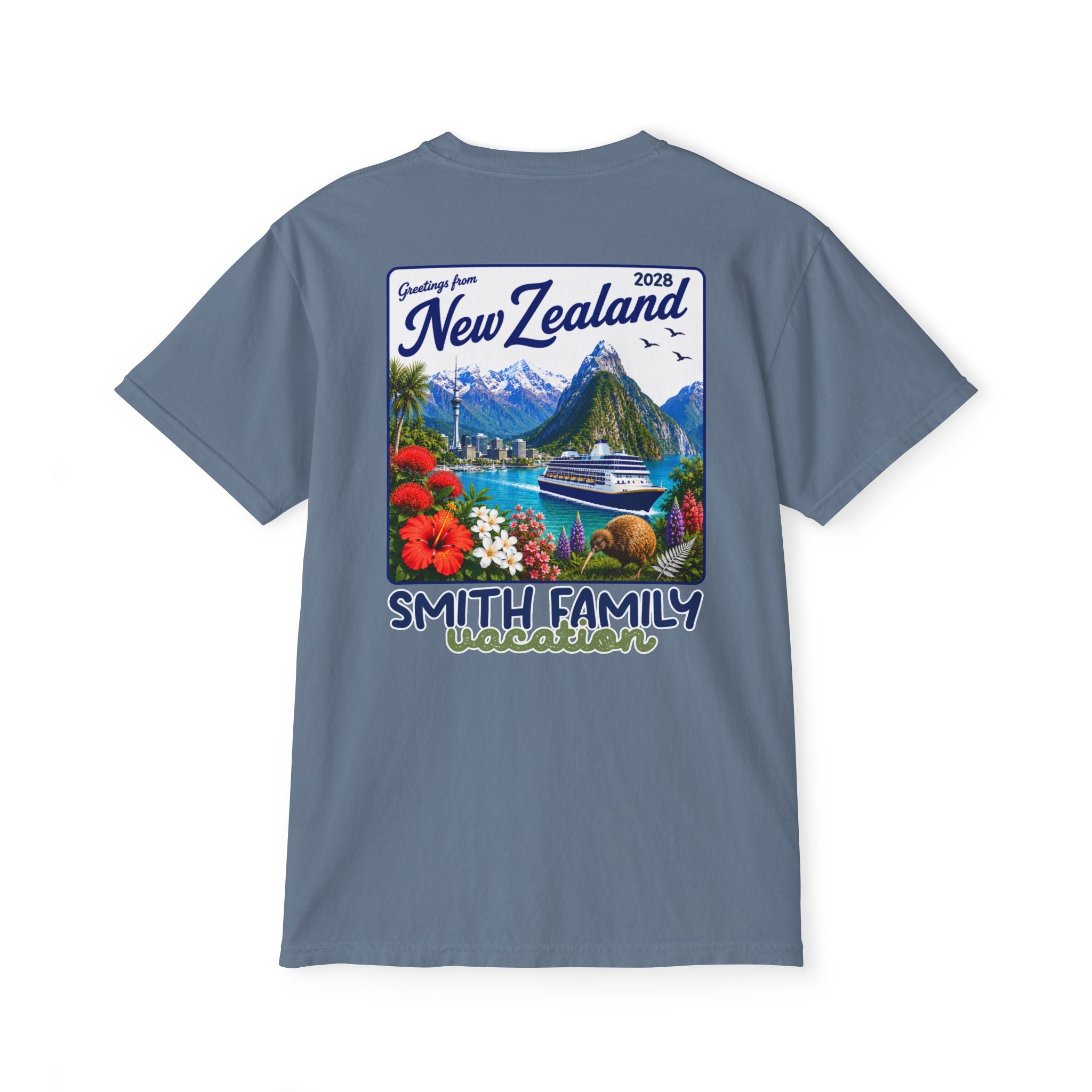 Greetings from New Zealand Pocket Tee - Suite Escape