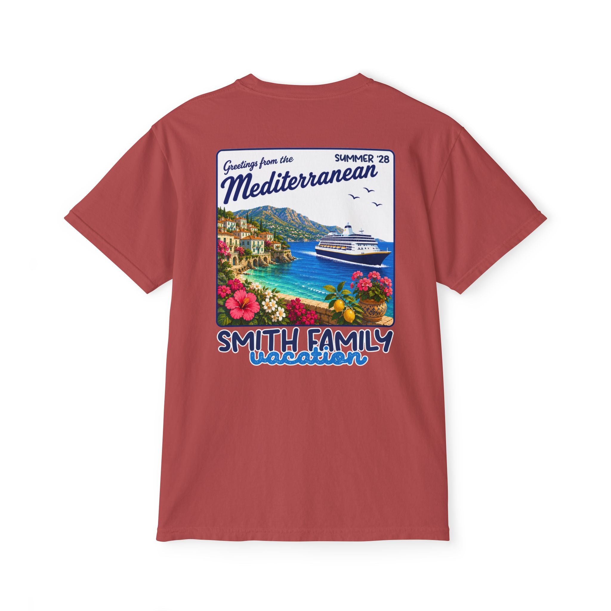 Greetings from the Mediterranean Pocket Tee - Suite Escape