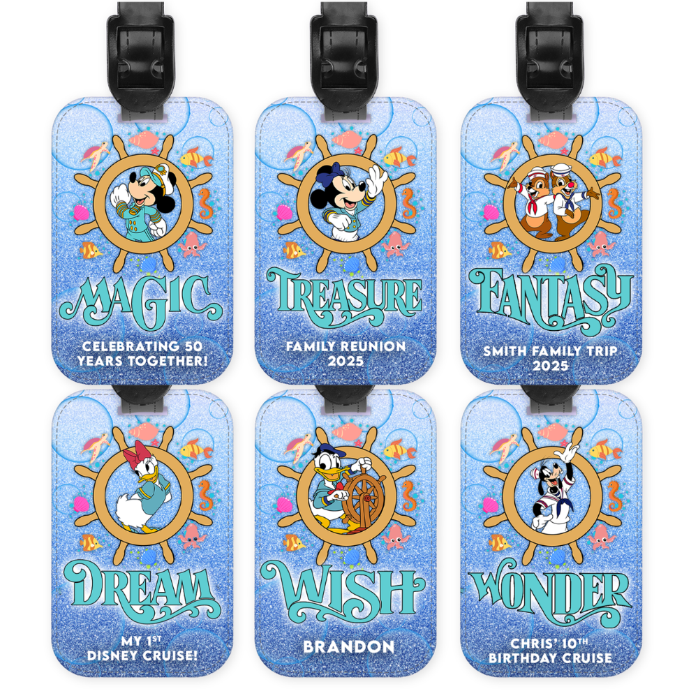 Magical Cruise Line Luggage Tag - Classic Characters
