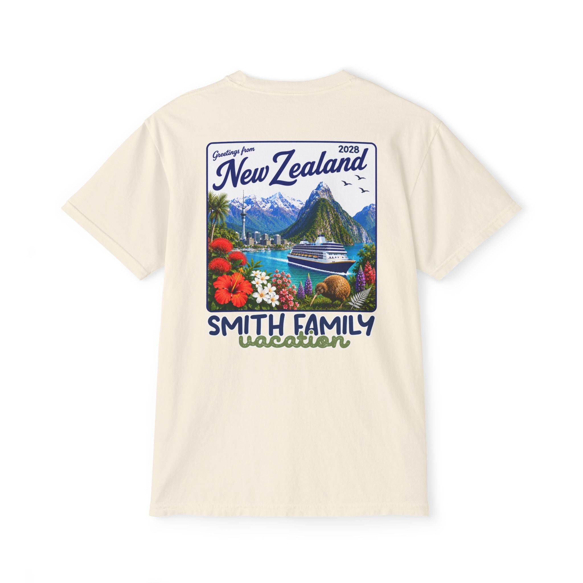 Greetings from New Zealand Pocket Tee - Suite Escape