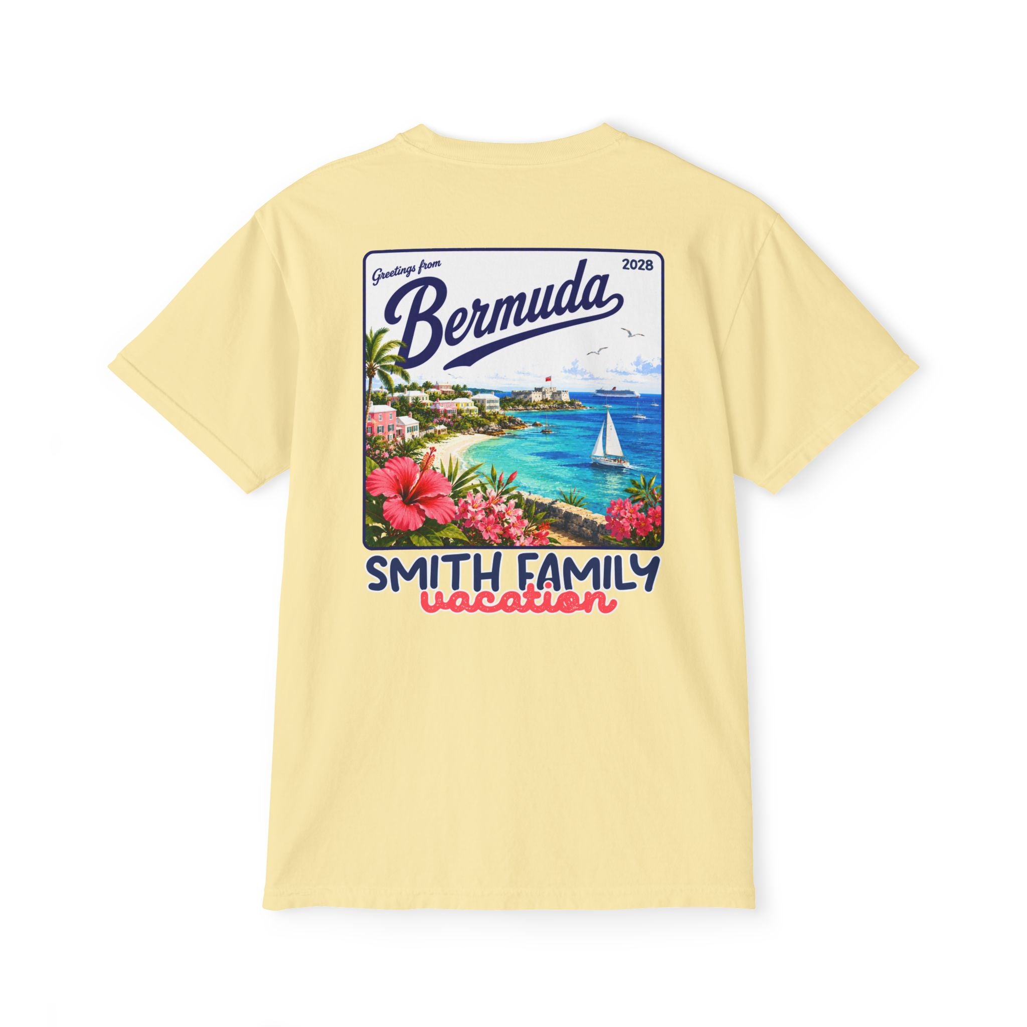Greetings from Bermuda Pocket Tee - Suite Escape
