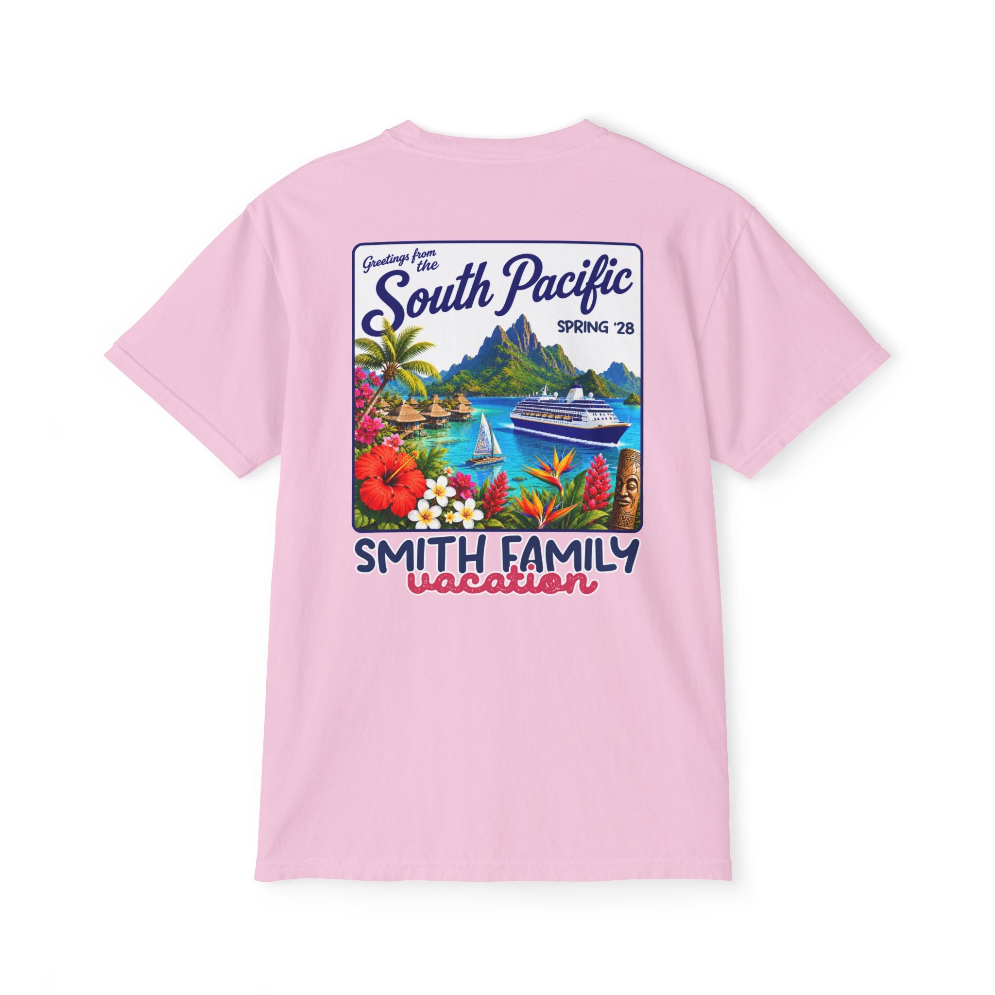 Greetings from the South Pacific Pocket Tee - Suite Escape