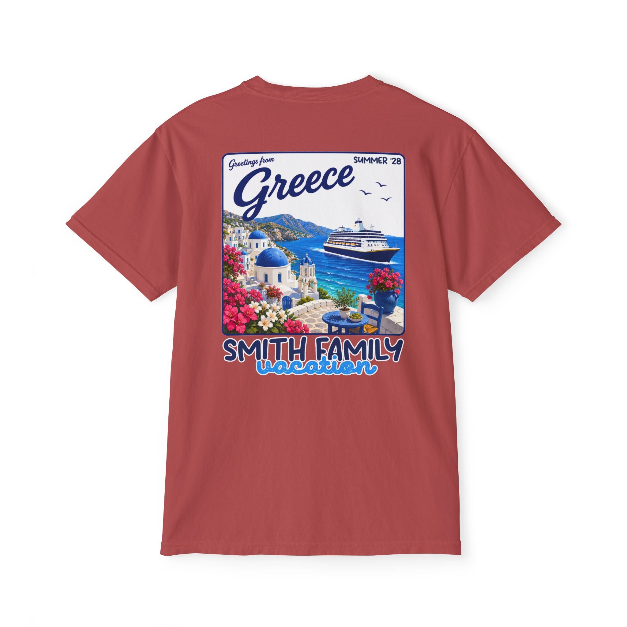 Greetings from Greece Pocket Tee - Suite Escape