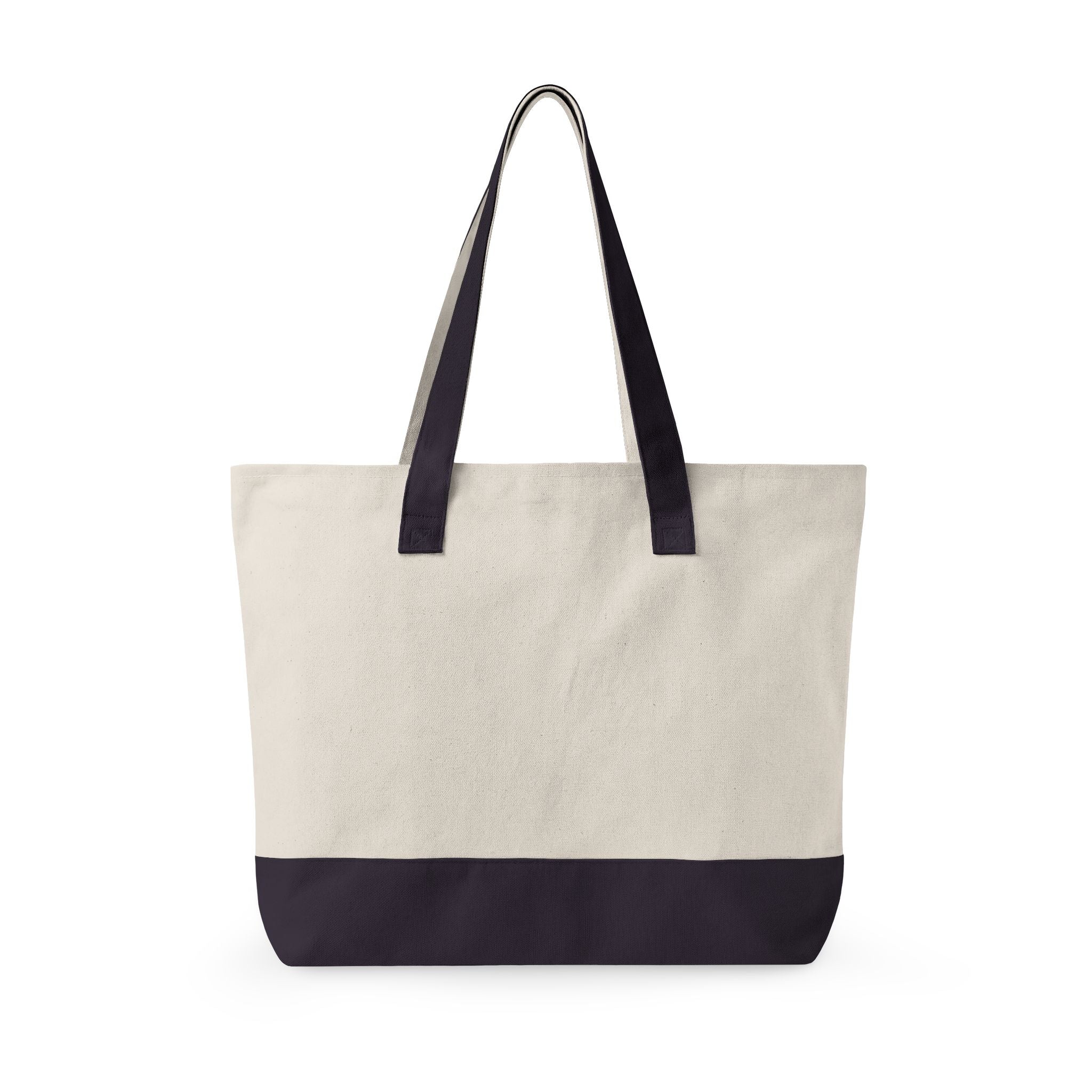 Personalized Zippered Canvas Tote Bag