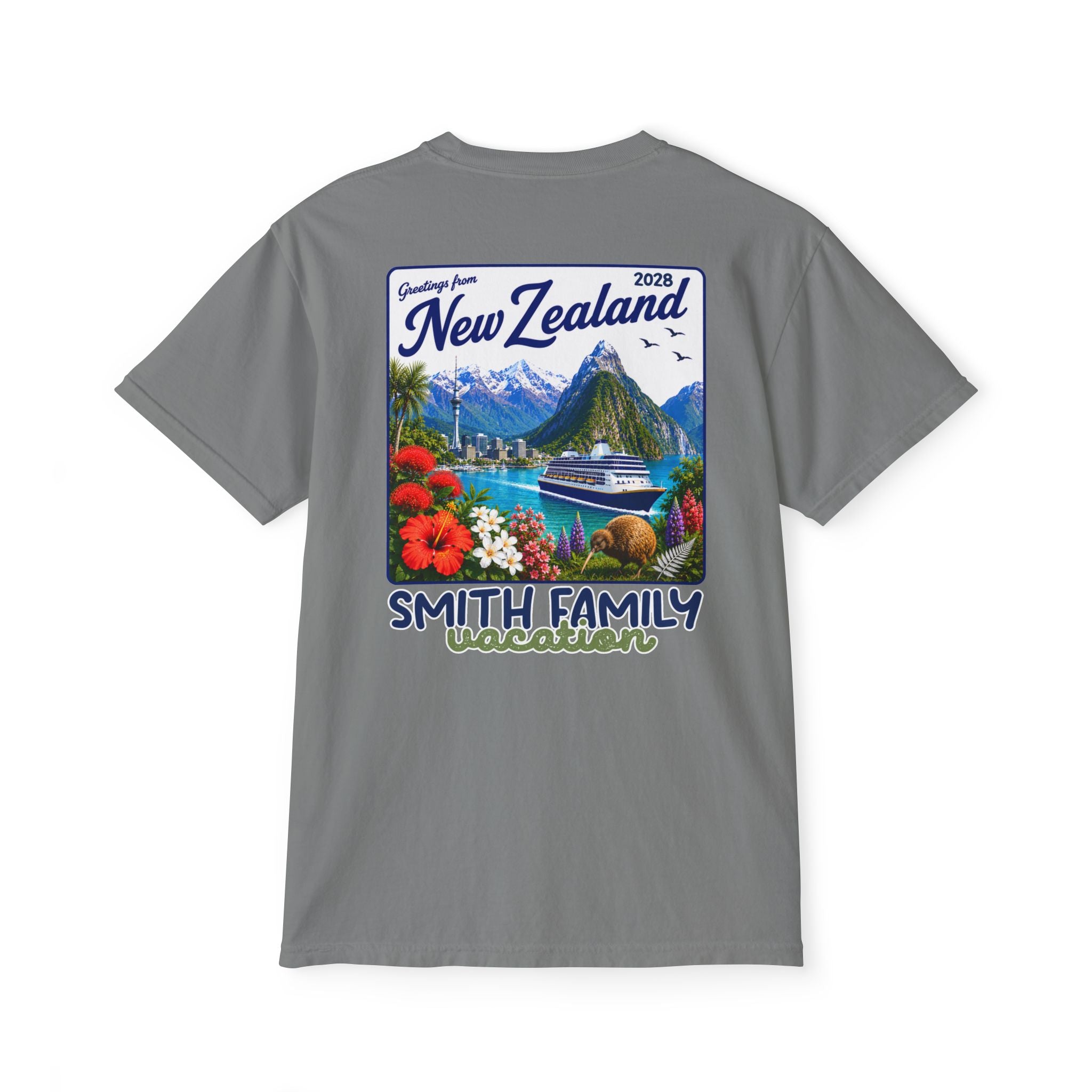 Greetings from New Zealand Pocket Tee - Suite Escape