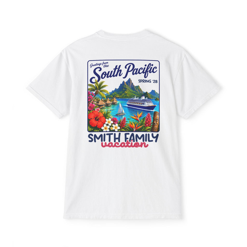Greetings from the South Pacific Pocket Tee - Suite Escape