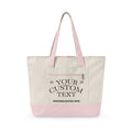 Personalized Zippered Canvas Tote Bag