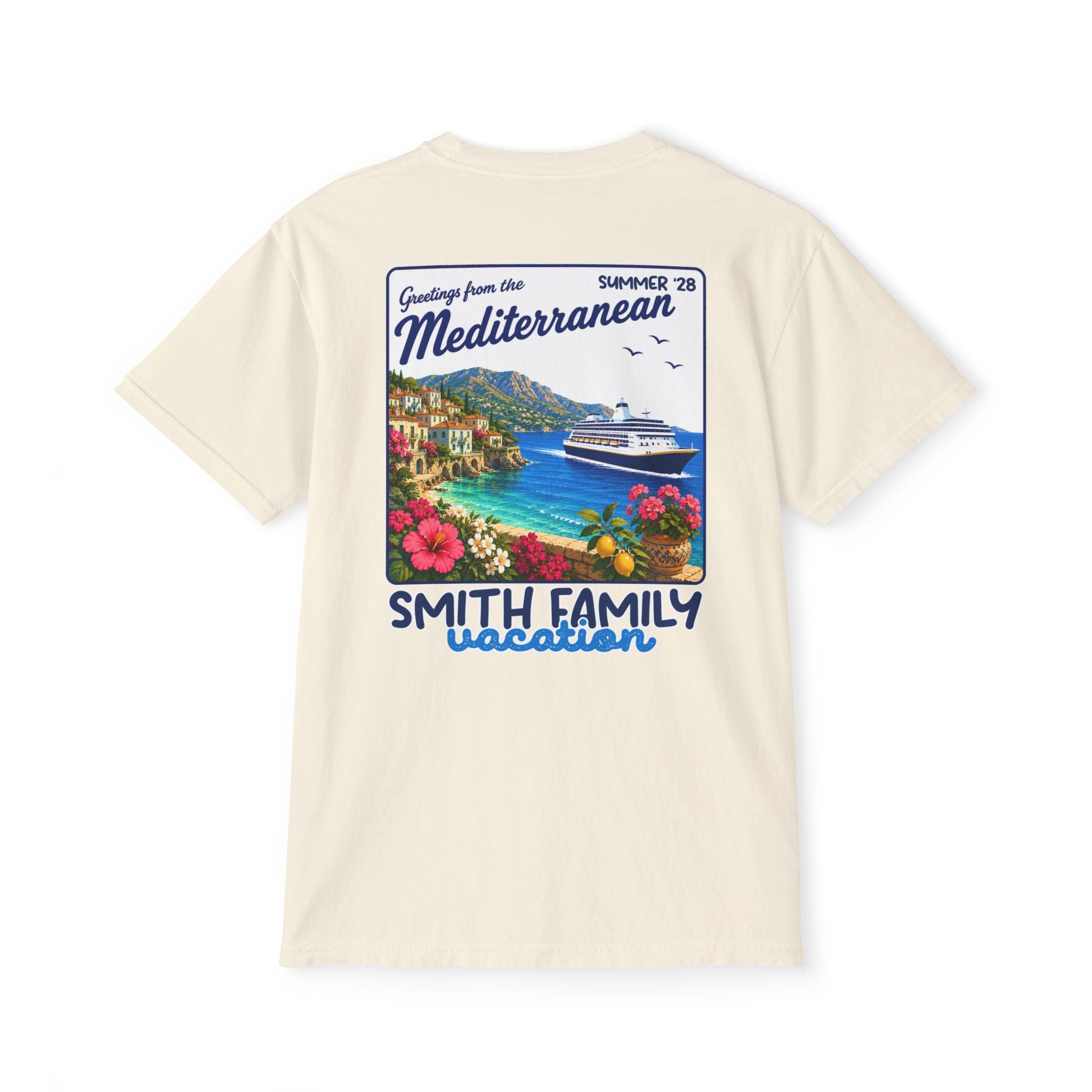 Greetings from the Mediterranean Pocket Tee - Suite Escape