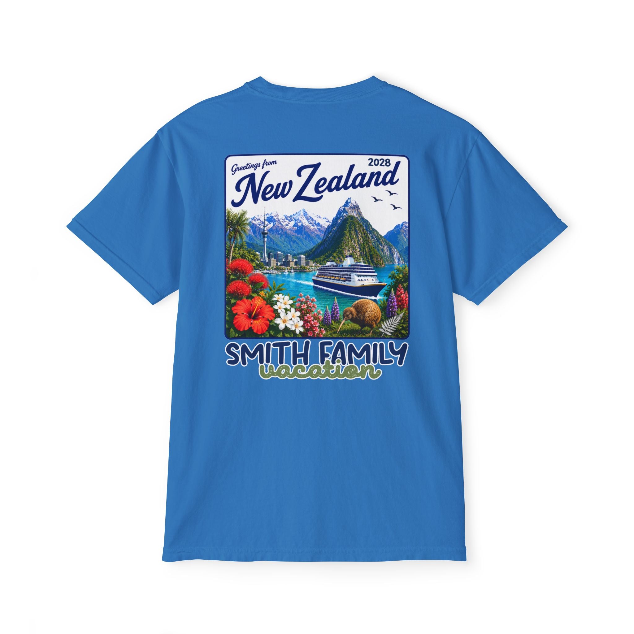 Greetings from New Zealand Pocket Tee - Suite Escape