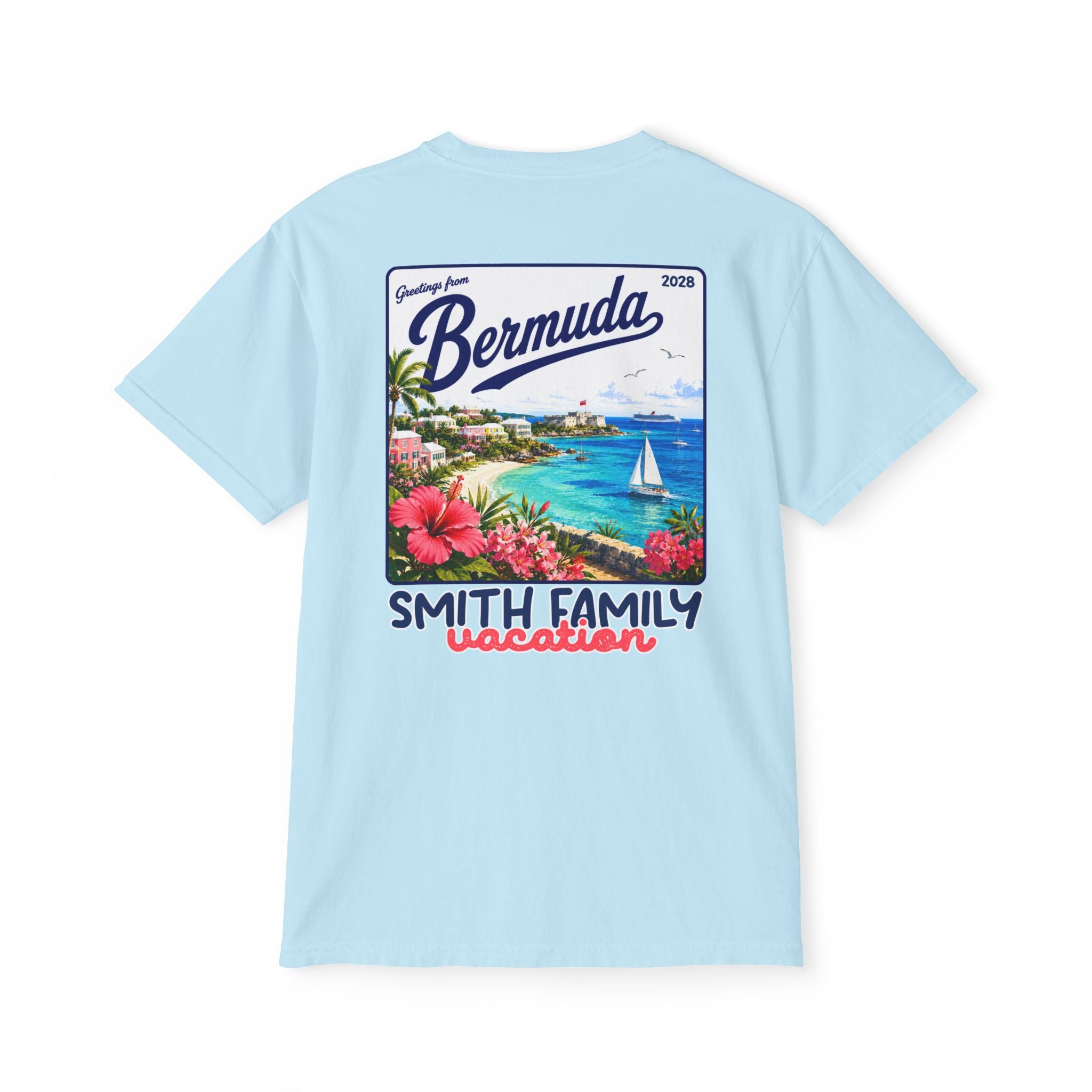 Greetings from Bermuda Pocket Tee - Suite Escape