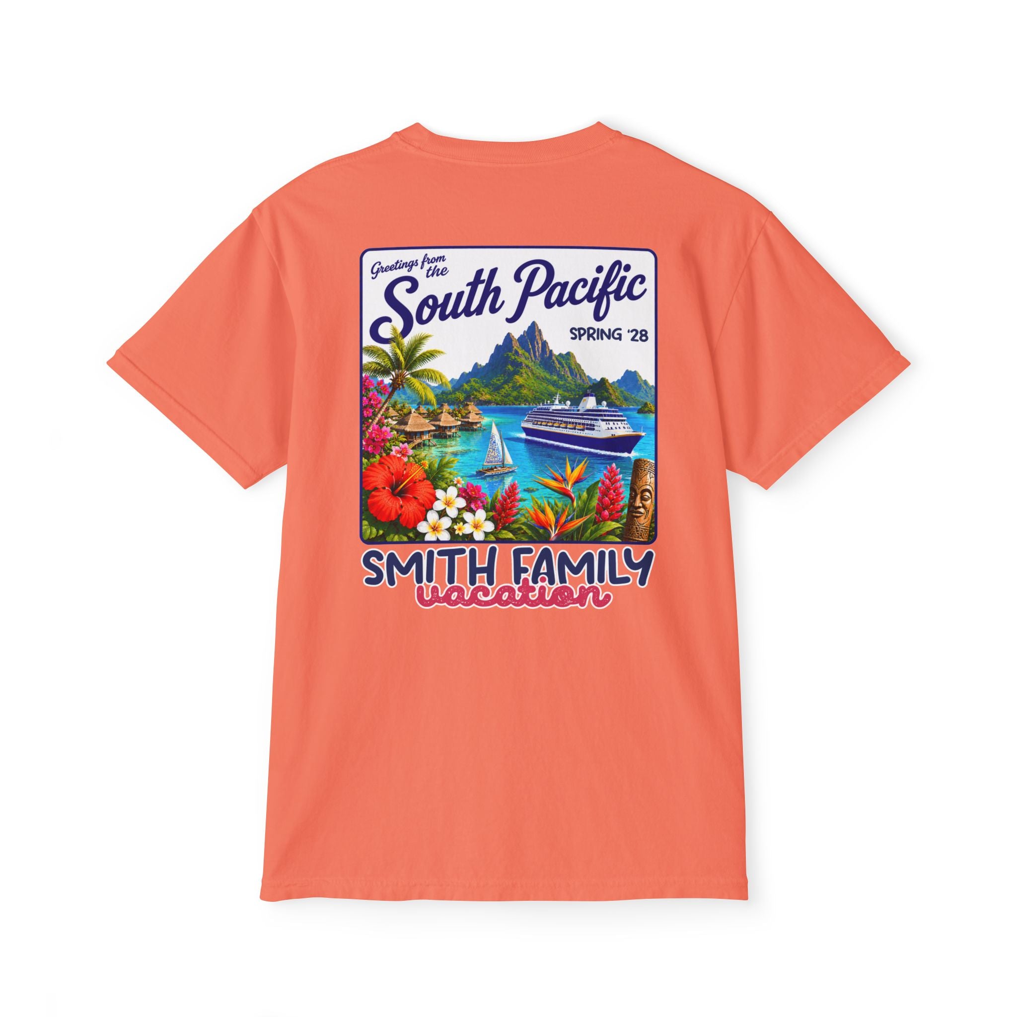Greetings from the South Pacific Pocket Tee - Suite Escape