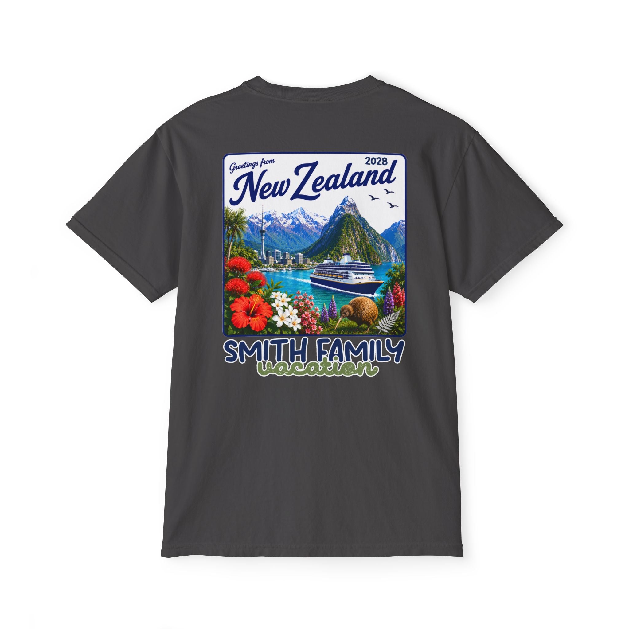 Greetings from New Zealand Pocket Tee - Suite Escape