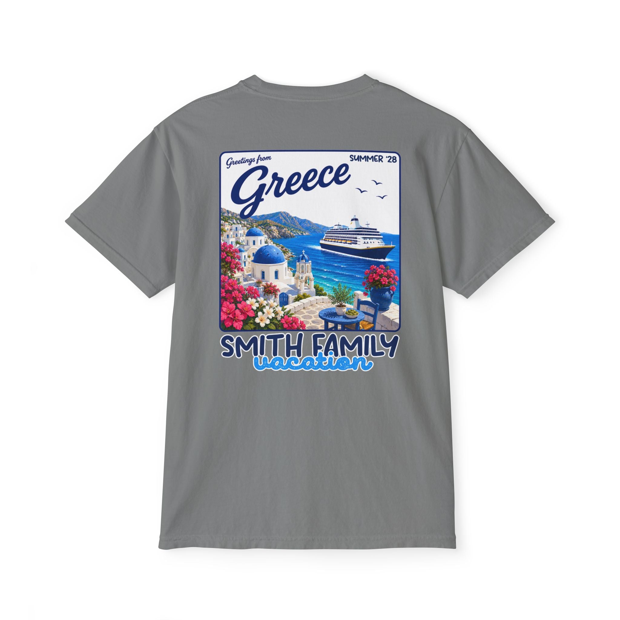 Greetings from Greece Pocket Tee - Suite Escape