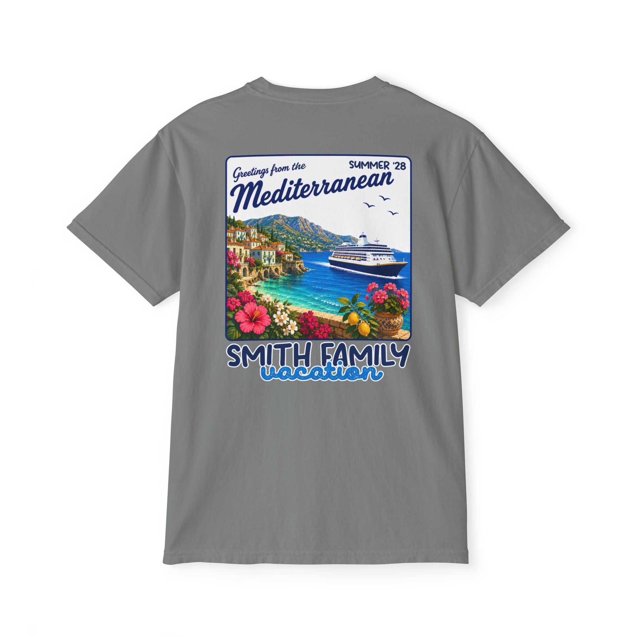 Greetings from the Mediterranean Pocket Tee - Suite Escape