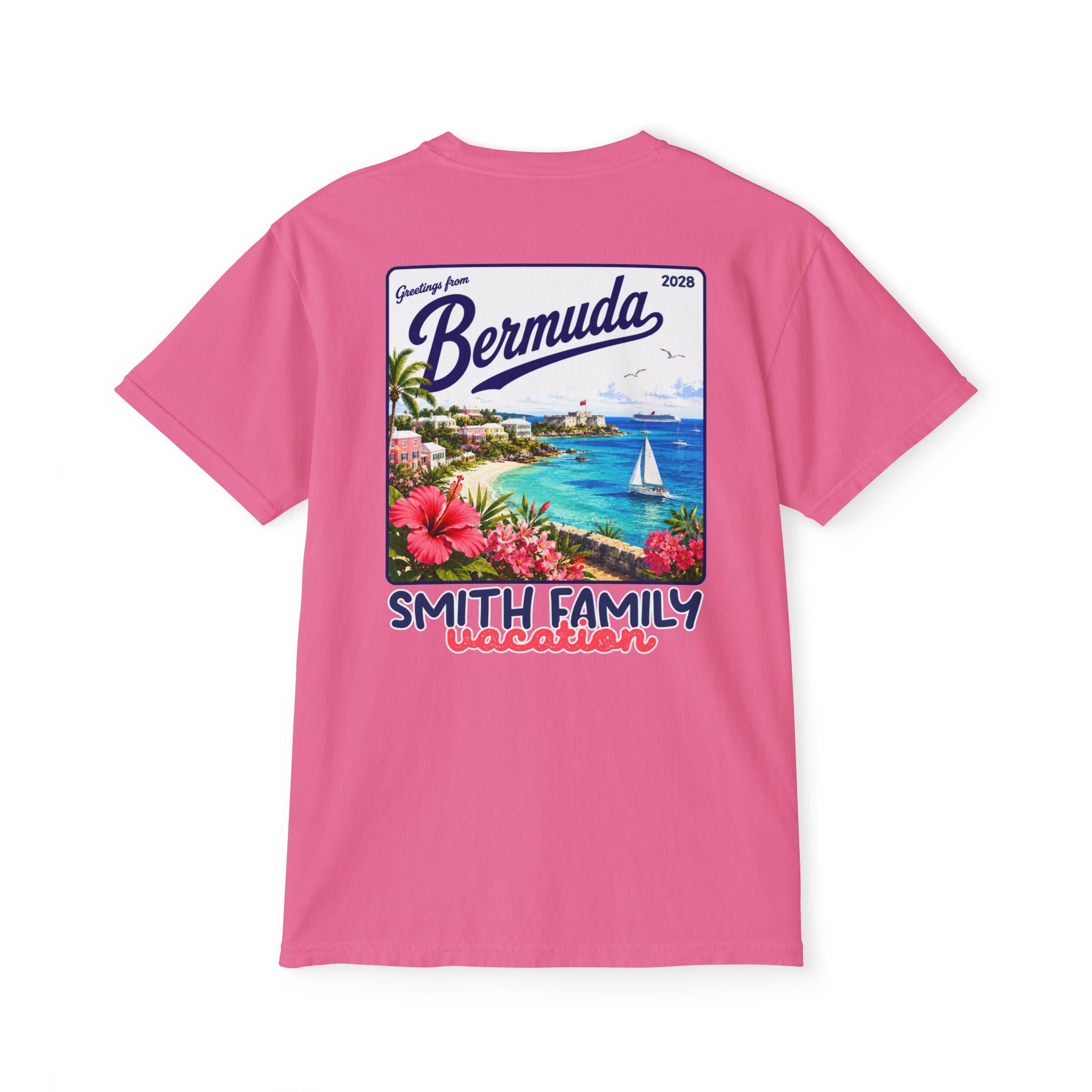 Greetings from Bermuda Pocket Tee - Suite Escape