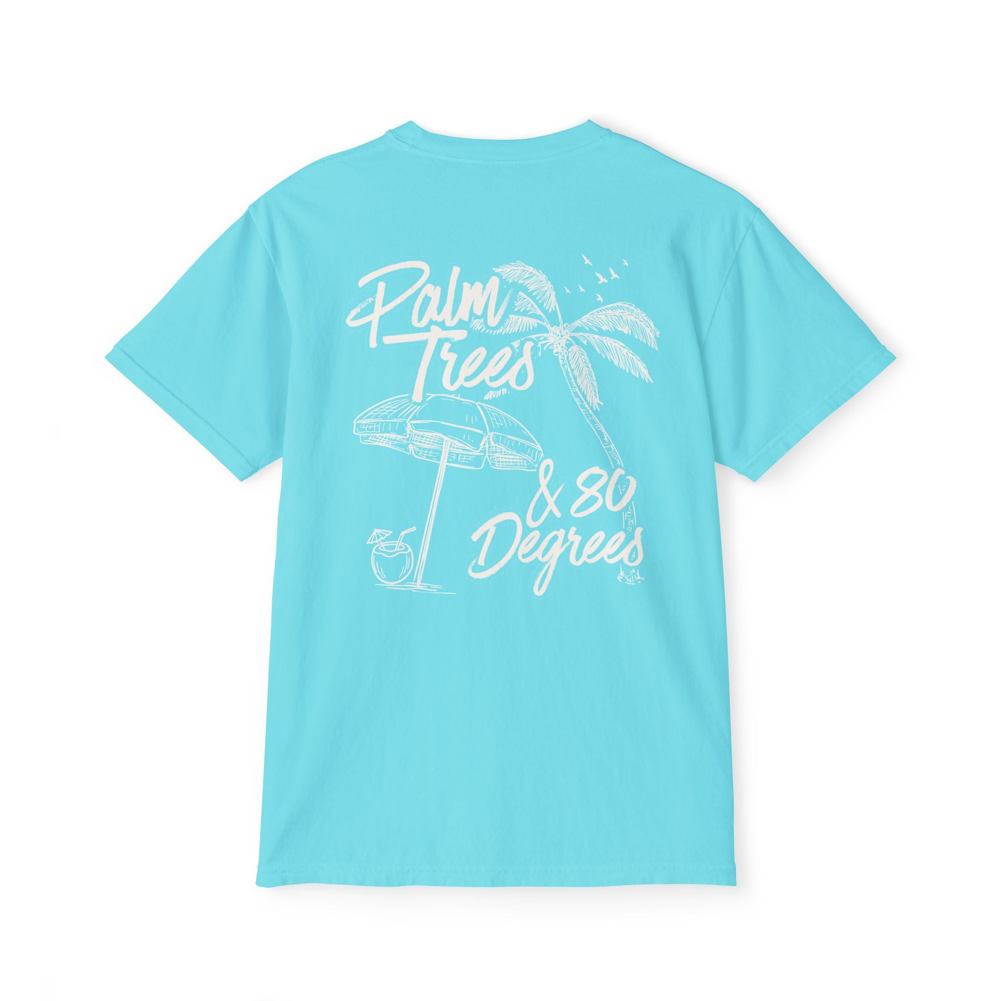 Palm Trees & 80 Degrees Pocket Tee - Suite Escape