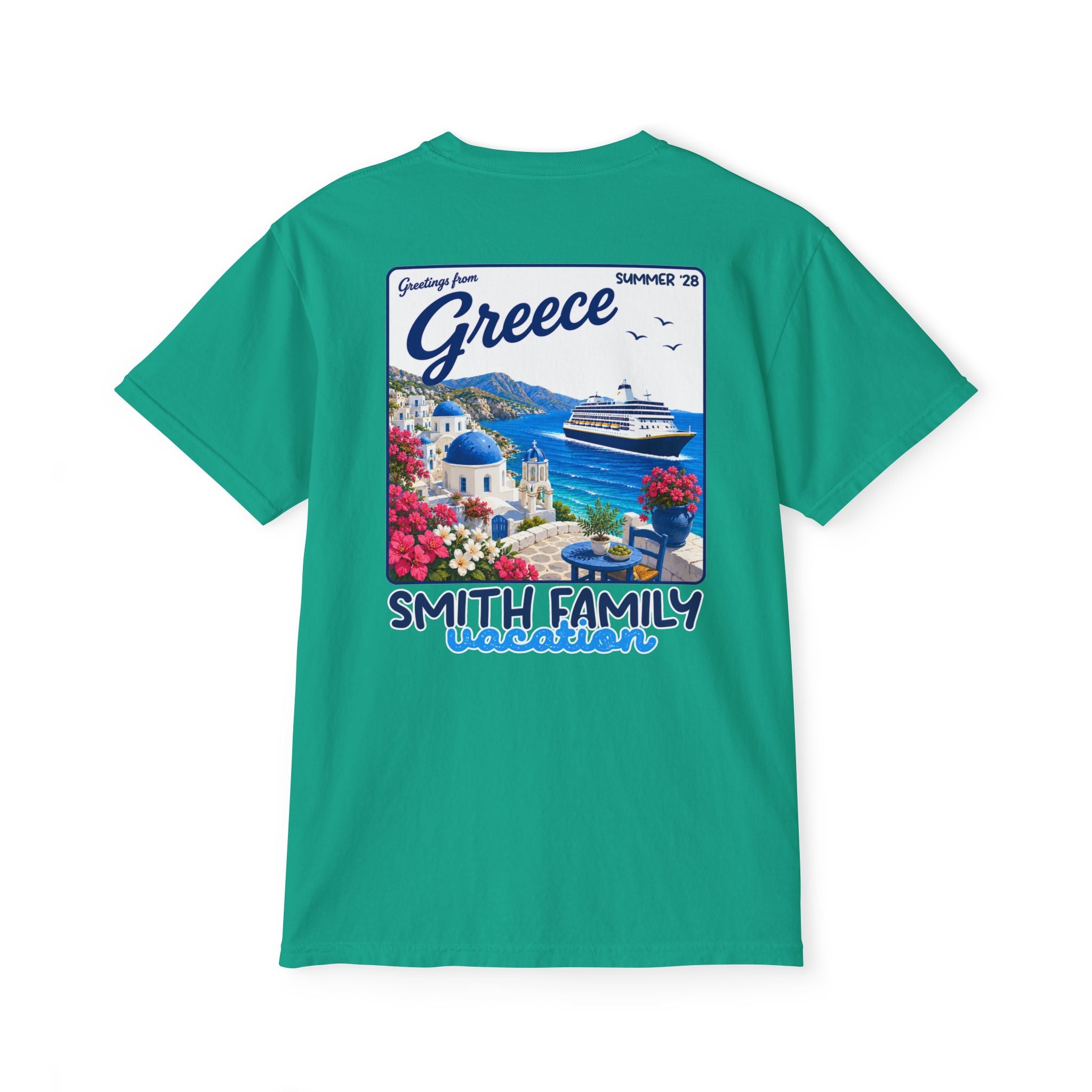 Greetings from Greece Pocket Tee - Suite Escape